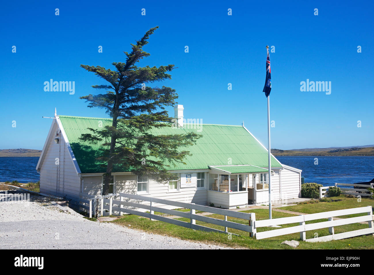 Gilbert House l'ufficio dell'Assemblea Legislativa Stanley Isole Falkland Foto Stock
