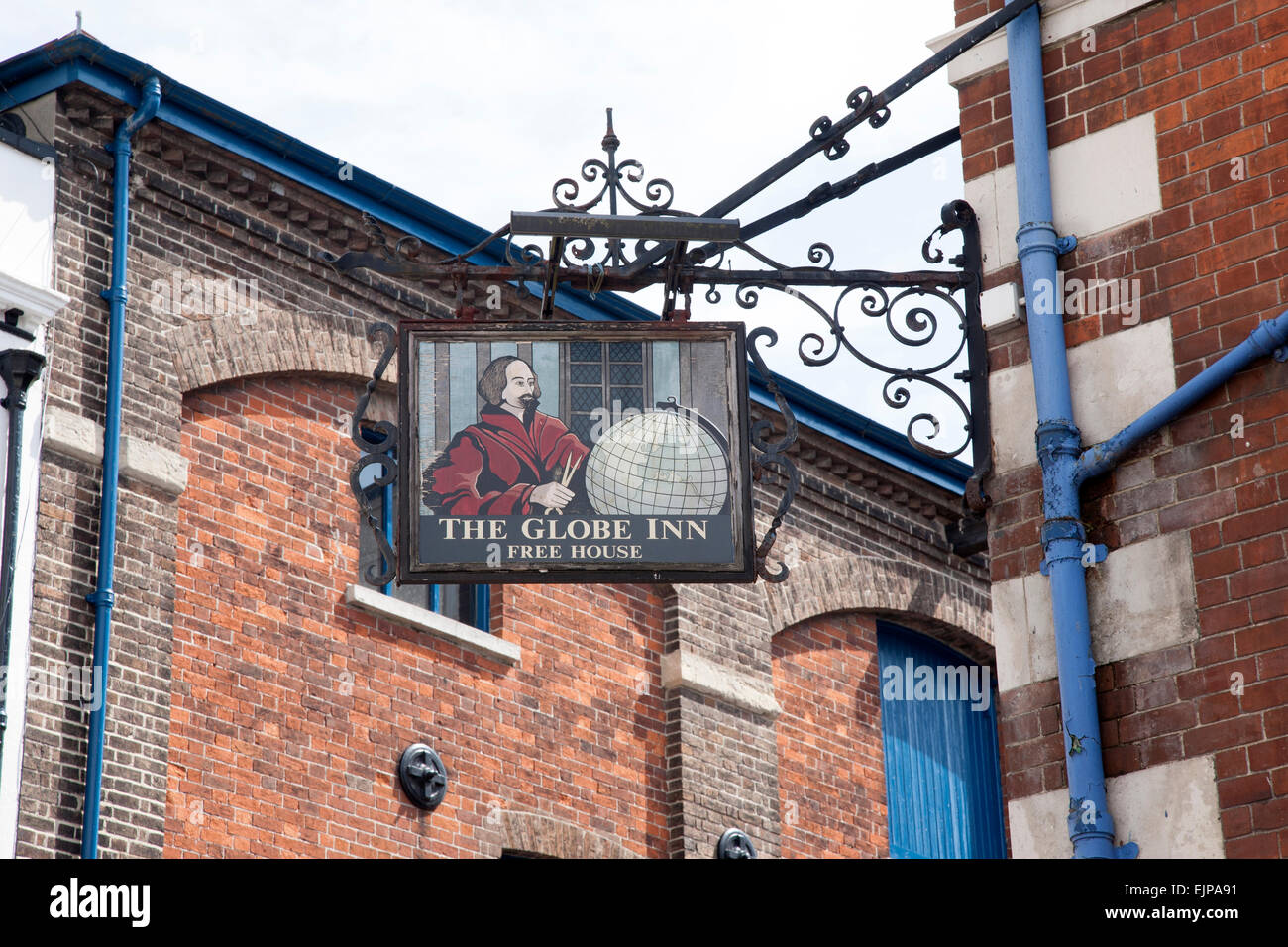 Globe Inn Pub segno, Weymouth Dorset, England, Regno Unito Foto Stock