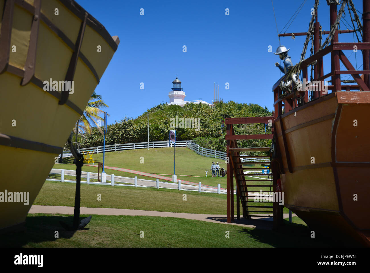 Faro di Arecibo è un tema culturale parco situato nella zona circostante la città di Arecibo,Puerto Rico. Isola dei Caraibi Foto Stock