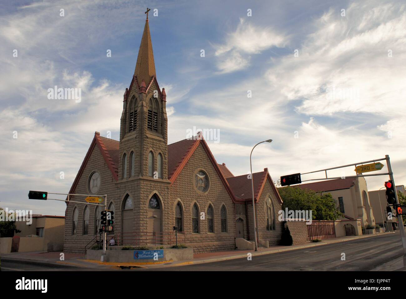 Chiesa Metodista di Albuquerque, Nuovo Messico Foto Stock