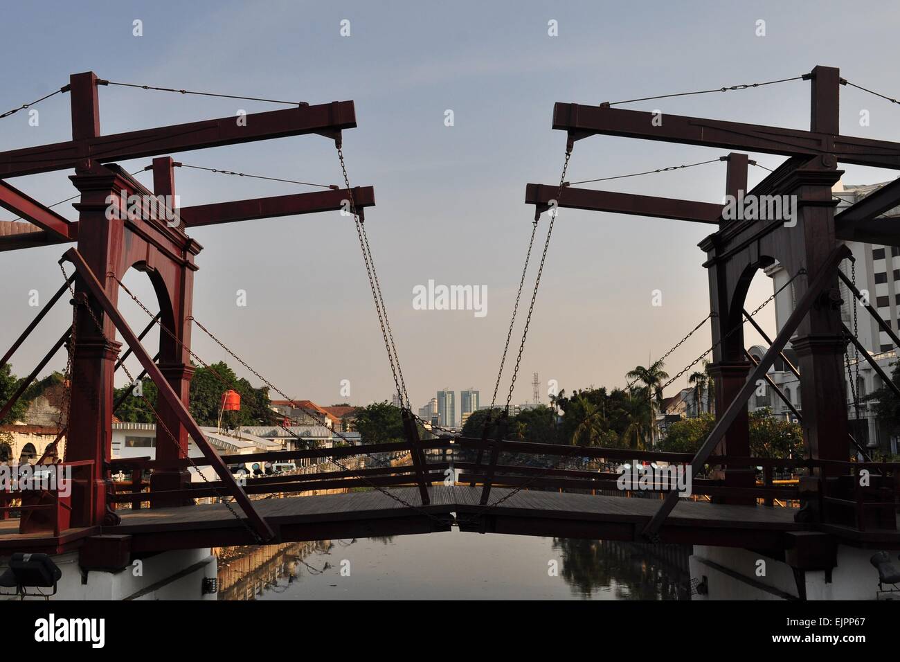 Storico coloniale olandese ponte levatoio, Jakarta, Indonesia Foto Stock