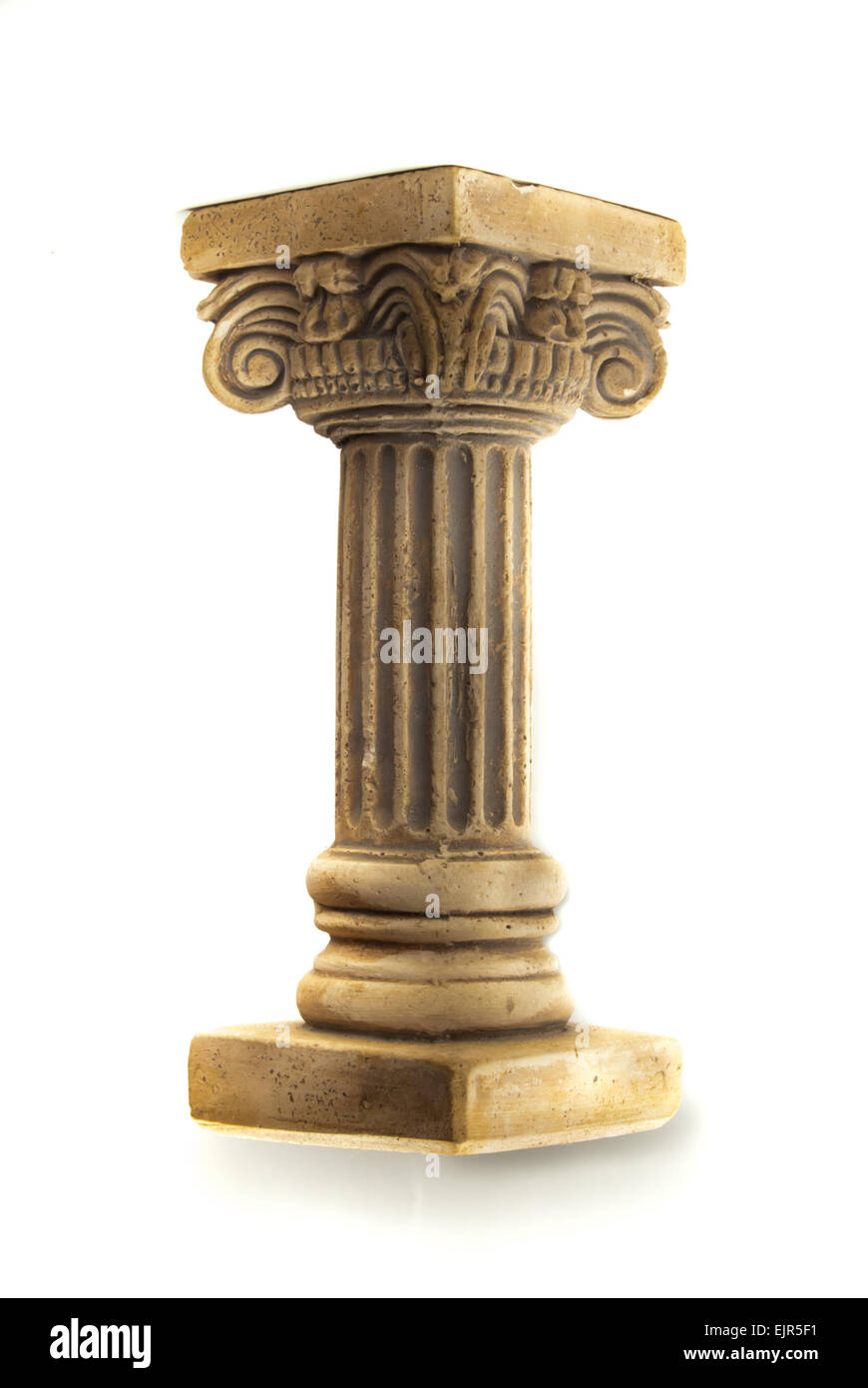 Colonna su sfondo bianco Foto Stock