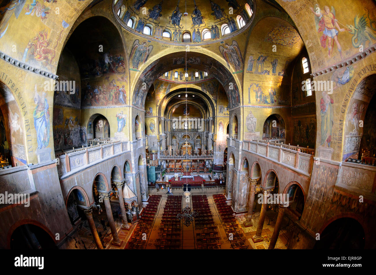 Interno della Basilica di San Marco, Venezia, Italia. Foto Stock