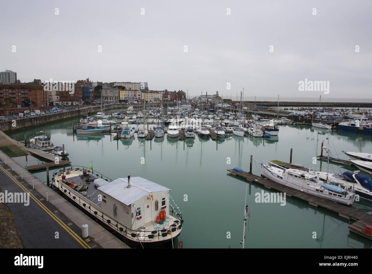 Città costiera di Ramsgate Kent, Sud Thanet, Inghilterra, Regno Unito Inglese località balneari sono tra i più indigenti posti nel Regno Unito Foto Stock