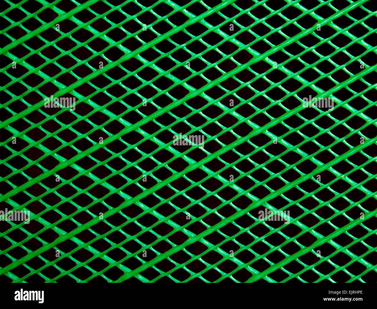 In plastica verde di zanzariere con diamante a forma di modello incrociato Foto Stock