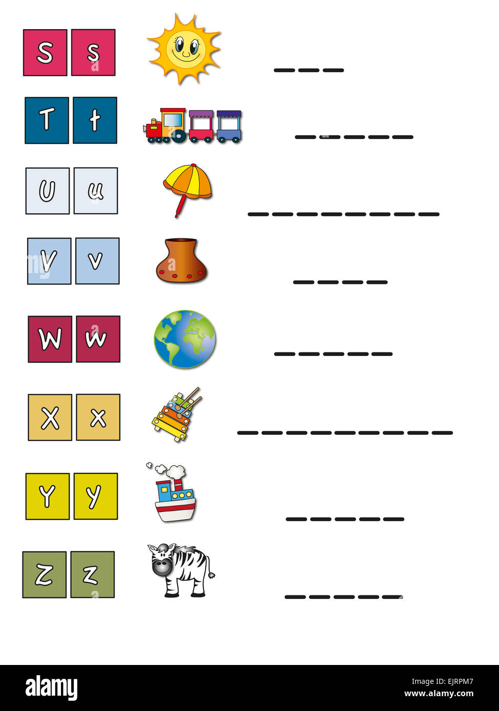 Illustrazione dell'alfabeto di simboli Foto Stock
