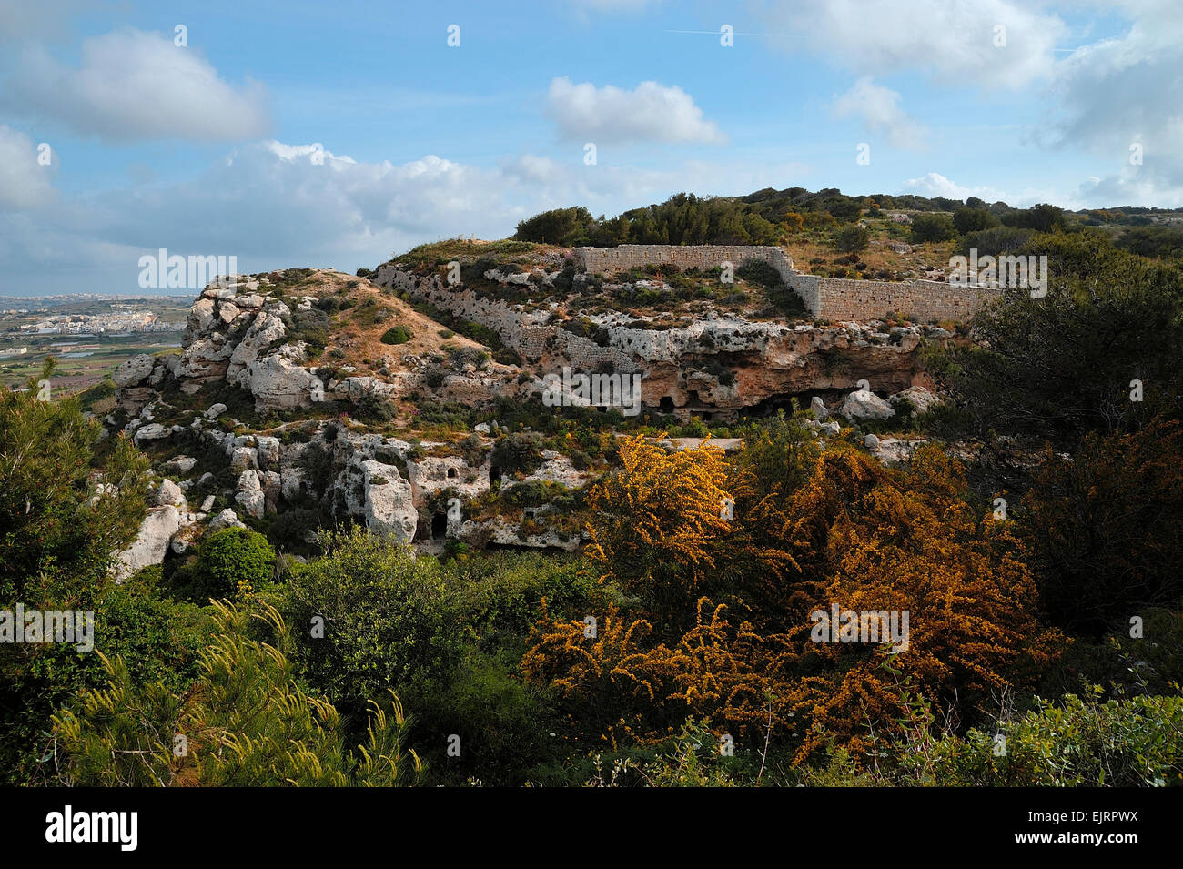Bingemma, difesa, europa, fort, fortificazione, fortezza, gap, storico, storia, isola, linee, malta, maltese, mediterranea Foto Stock