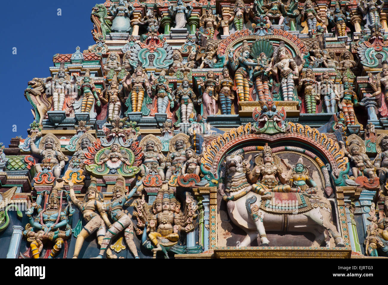 Sri Meenakshi Temple di Madurai Foto Stock