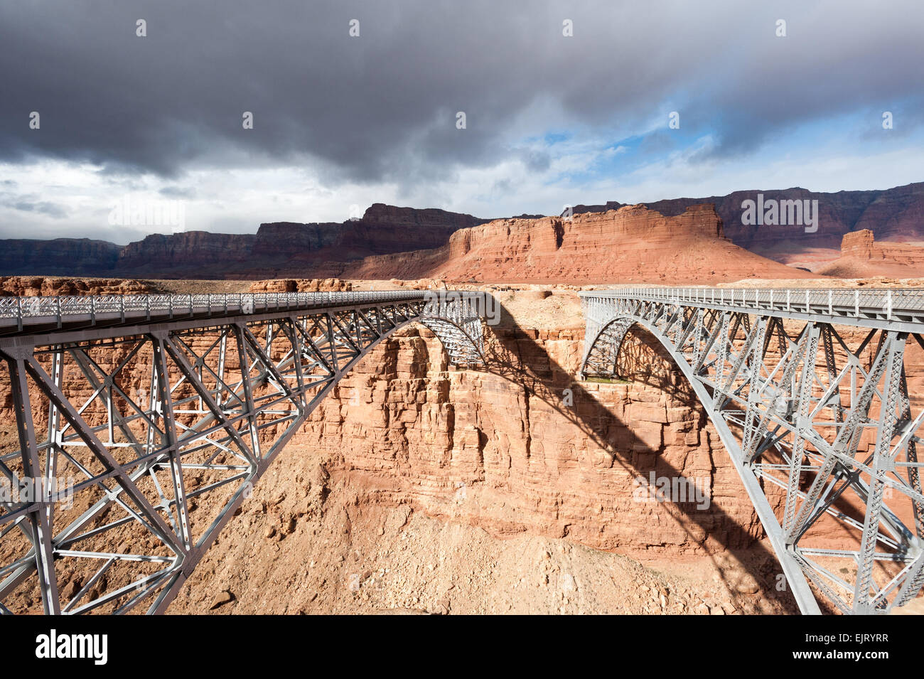 Navajo ponte sul fiume Colorado in Marble Canyon, Southwest USA Foto Stock