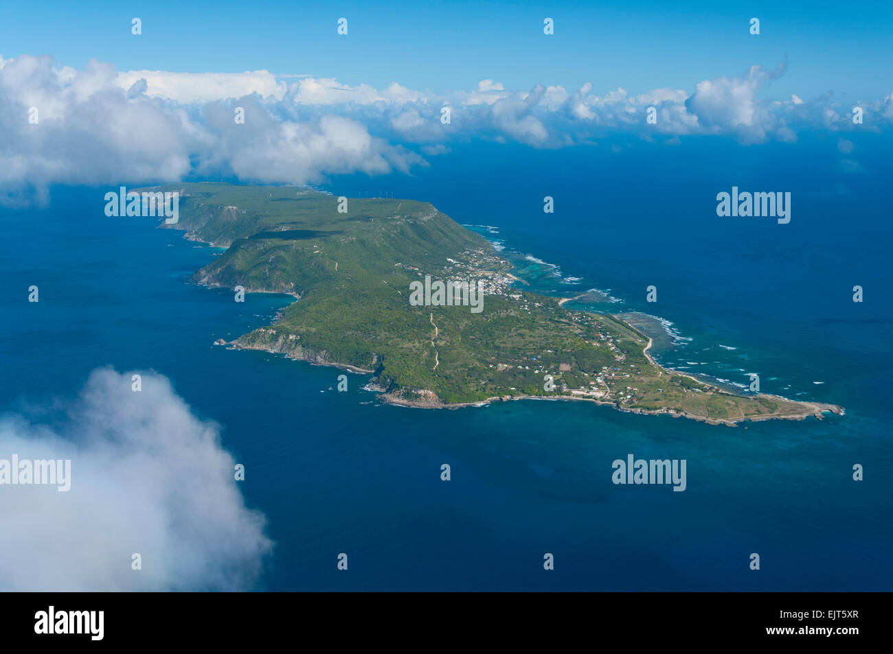 La Francia. La Guadalupa, la Desirade isola (vista aerea) // Guadalupa, Ile de la Desirade (vue aerienne) Foto Stock