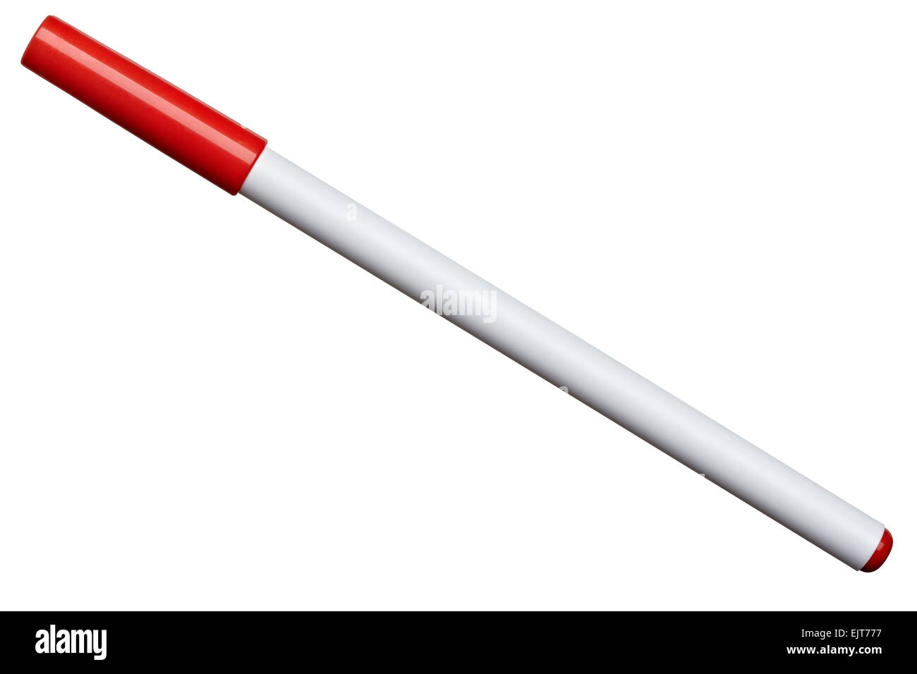 Close up di un pennarello su sfondo bianco con tracciato di ritaglio Foto Stock