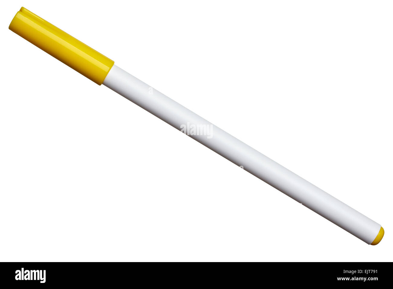 Close up di un pennarello su sfondo bianco con tracciato di ritaglio Foto Stock