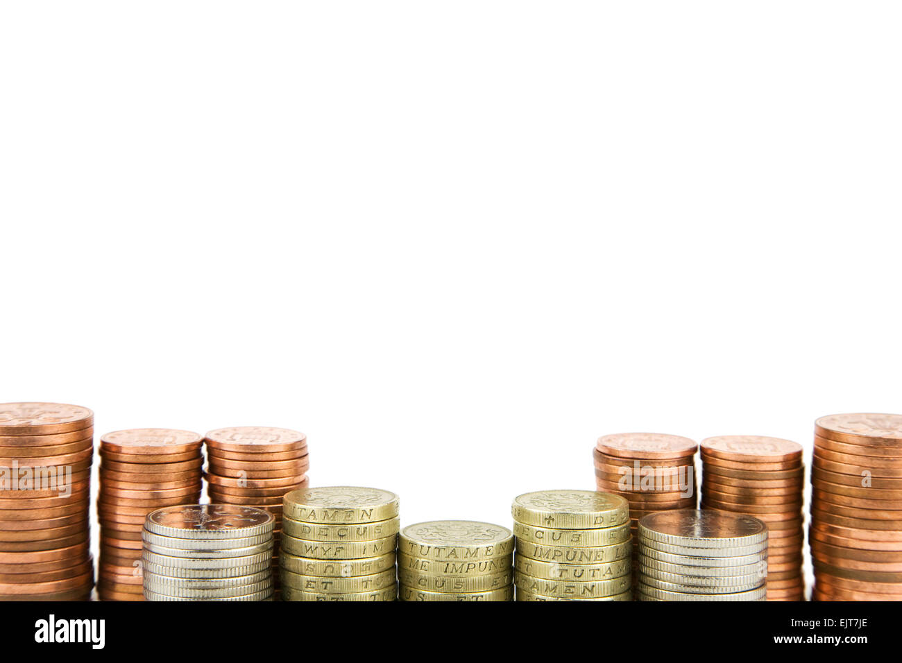 Misto di monete Britanniche Foto Stock