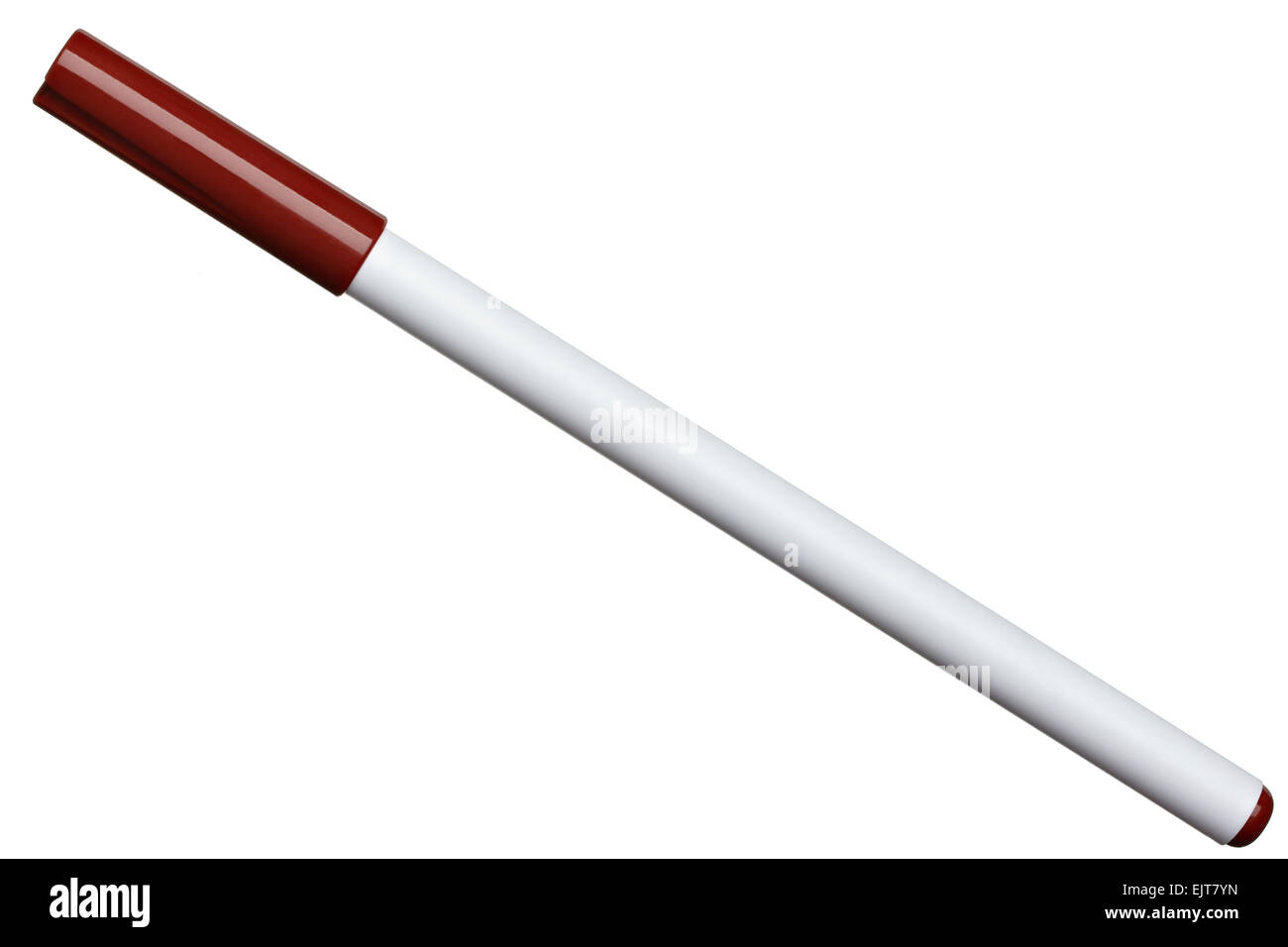 Close up di un pennarello su sfondo bianco con tracciato di ritaglio Foto Stock