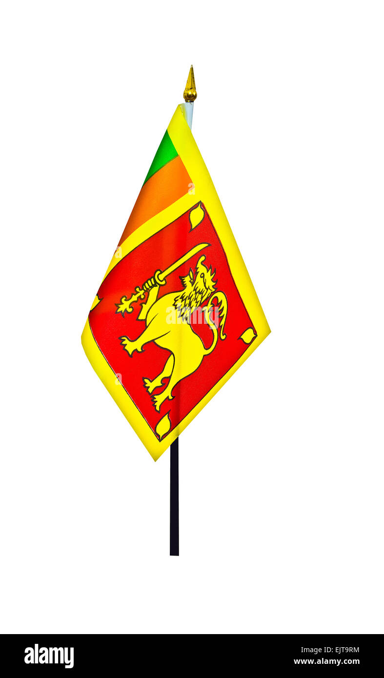 Sri Lanka bandiera nazionale e bandiera buddista Foto Stock