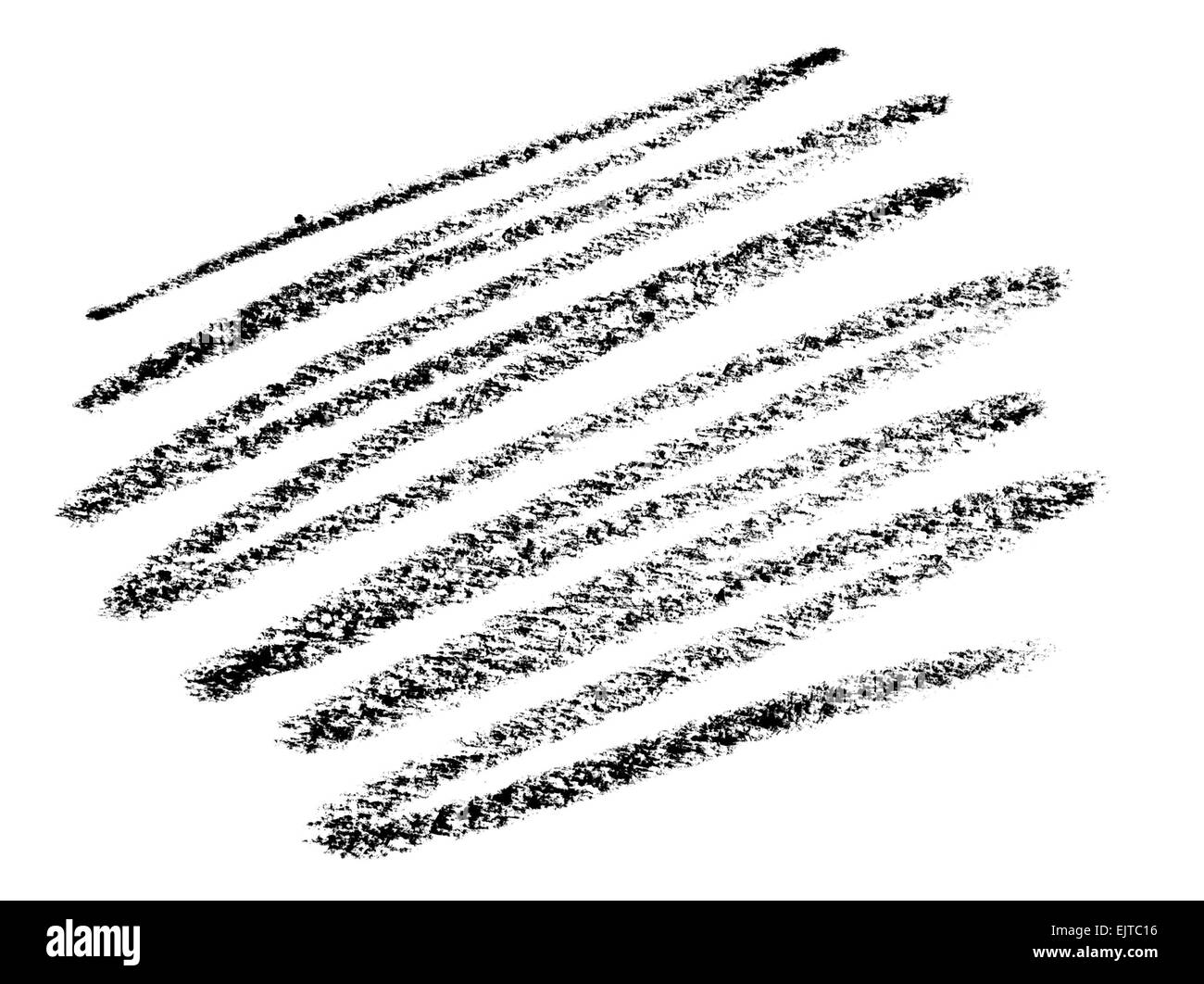 In prossimità di un tratto di matita su sfondo bianco Foto Stock