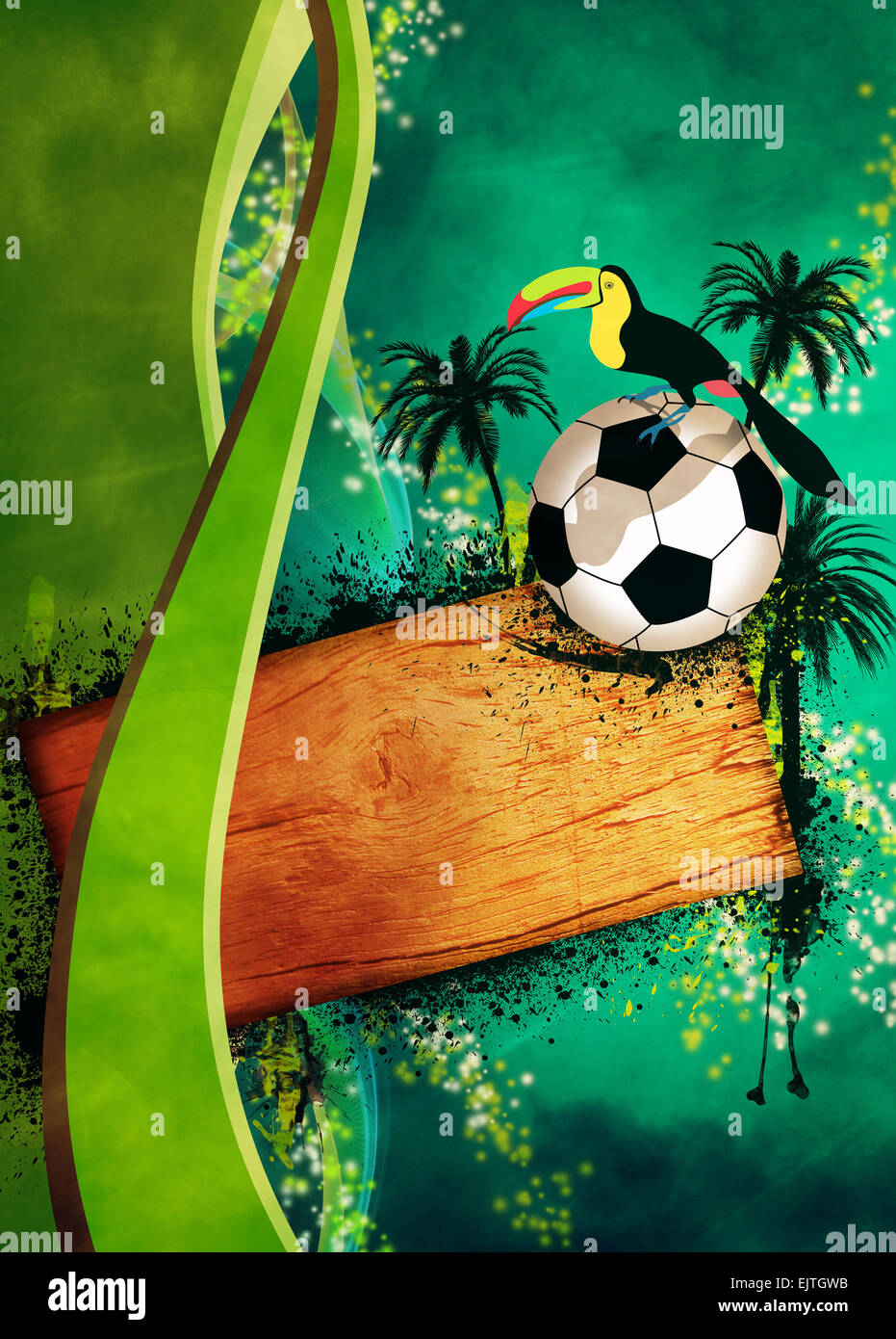 Calcio e calcetto invito poster, volantini e altri annuncio sfondo con  spazio vuoto Foto stock - Alamy
