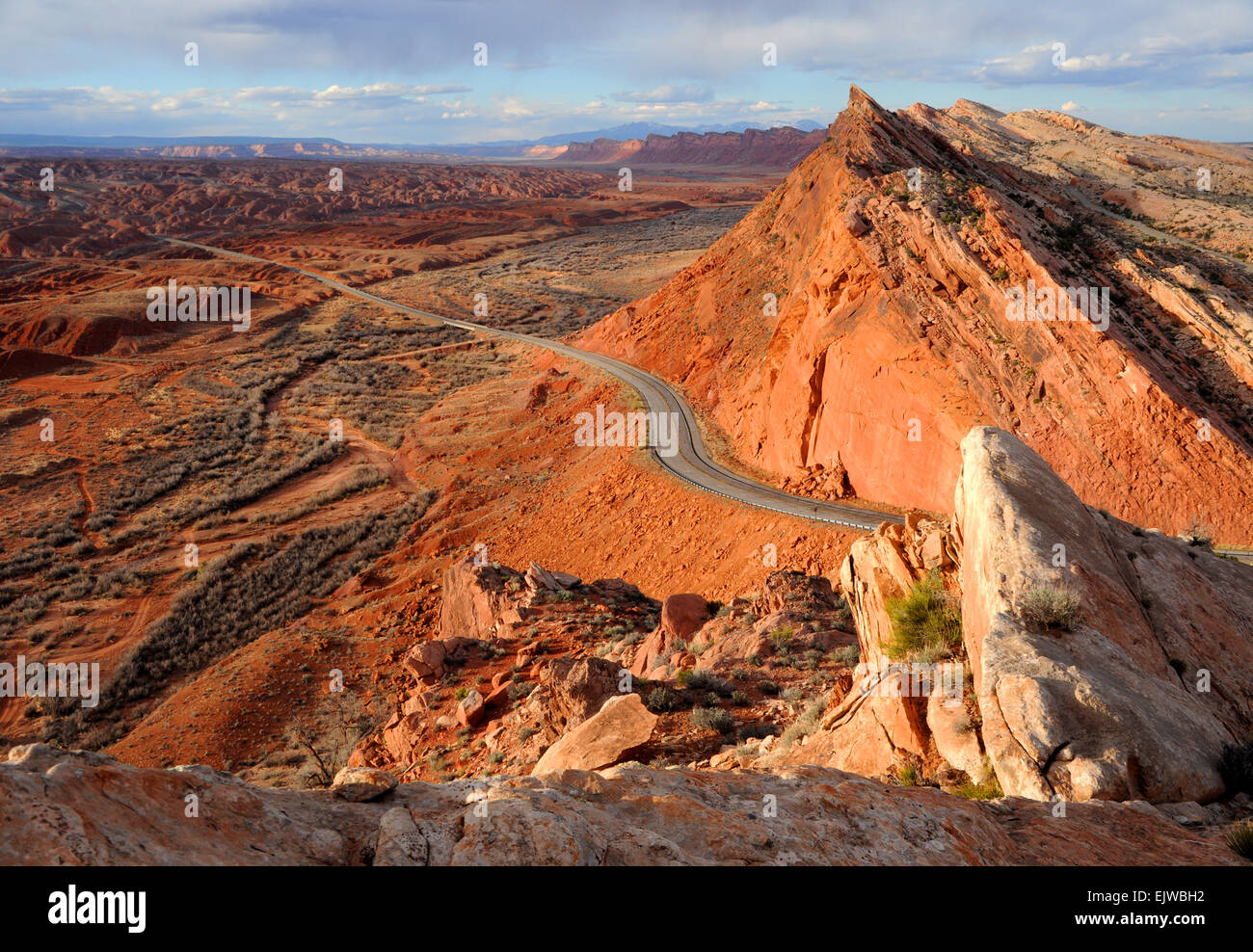 Comb Ridge al tramonto - bluff - Utah Foto Stock