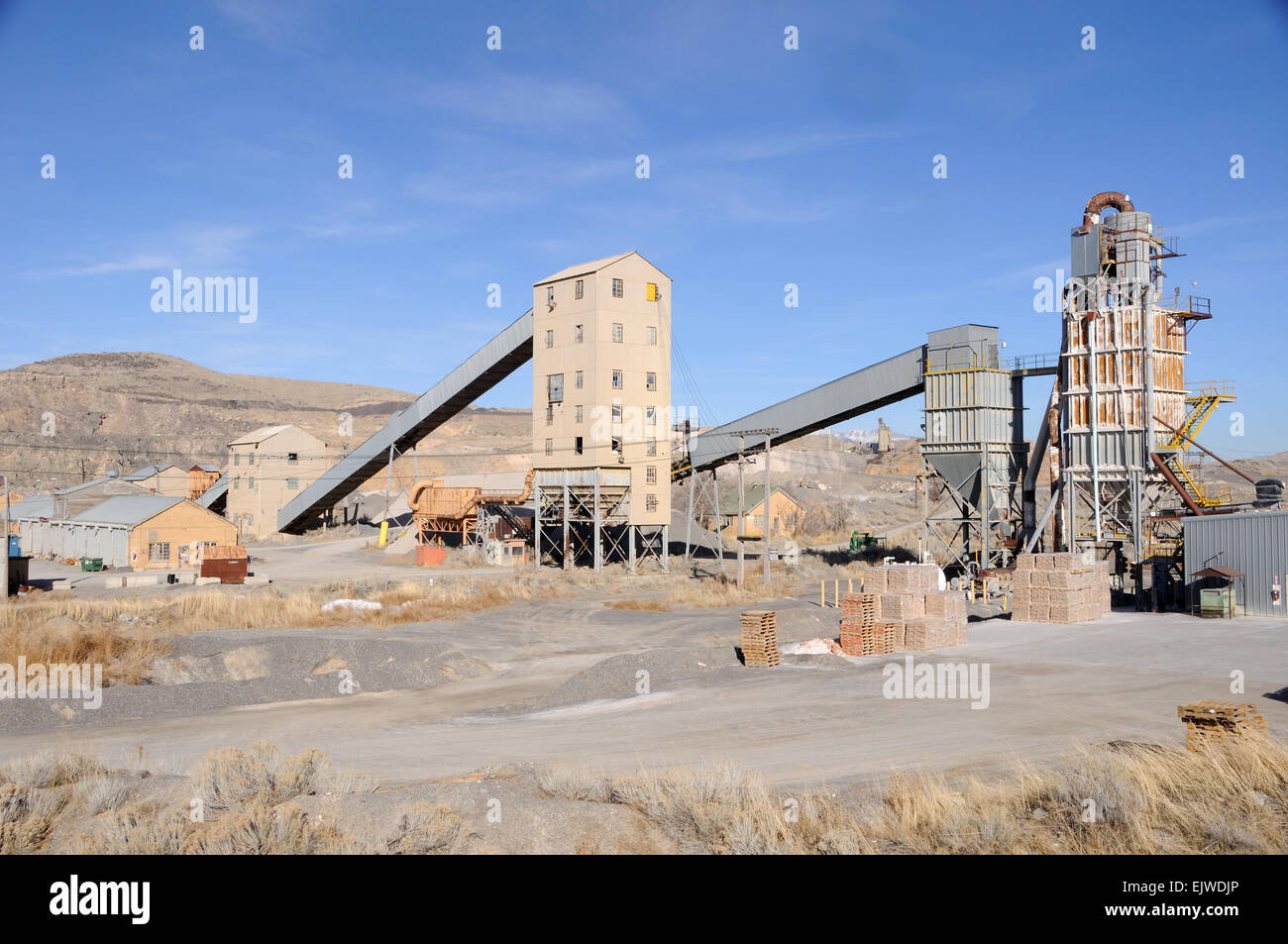 Sabbia e ghiaia sito industriale in Utah County Foto Stock