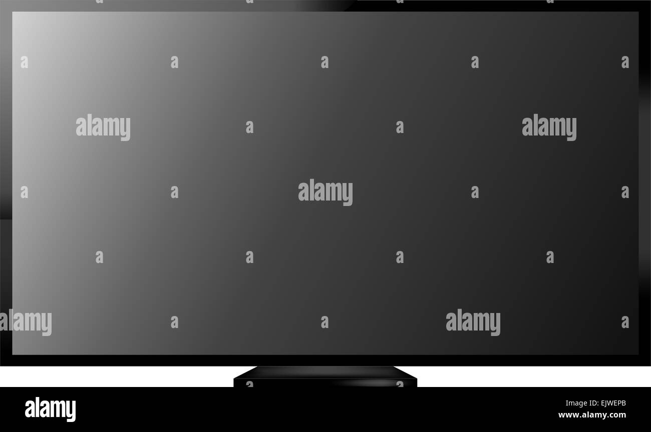 TV a schermo piatto LCD, plasma illustrazione realistica Foto Stock