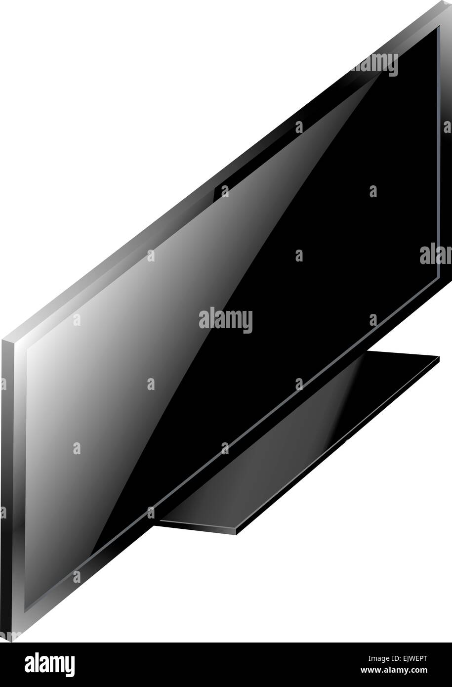 TV a schermo piatto LCD, plasma illustrazione realistica Foto Stock
