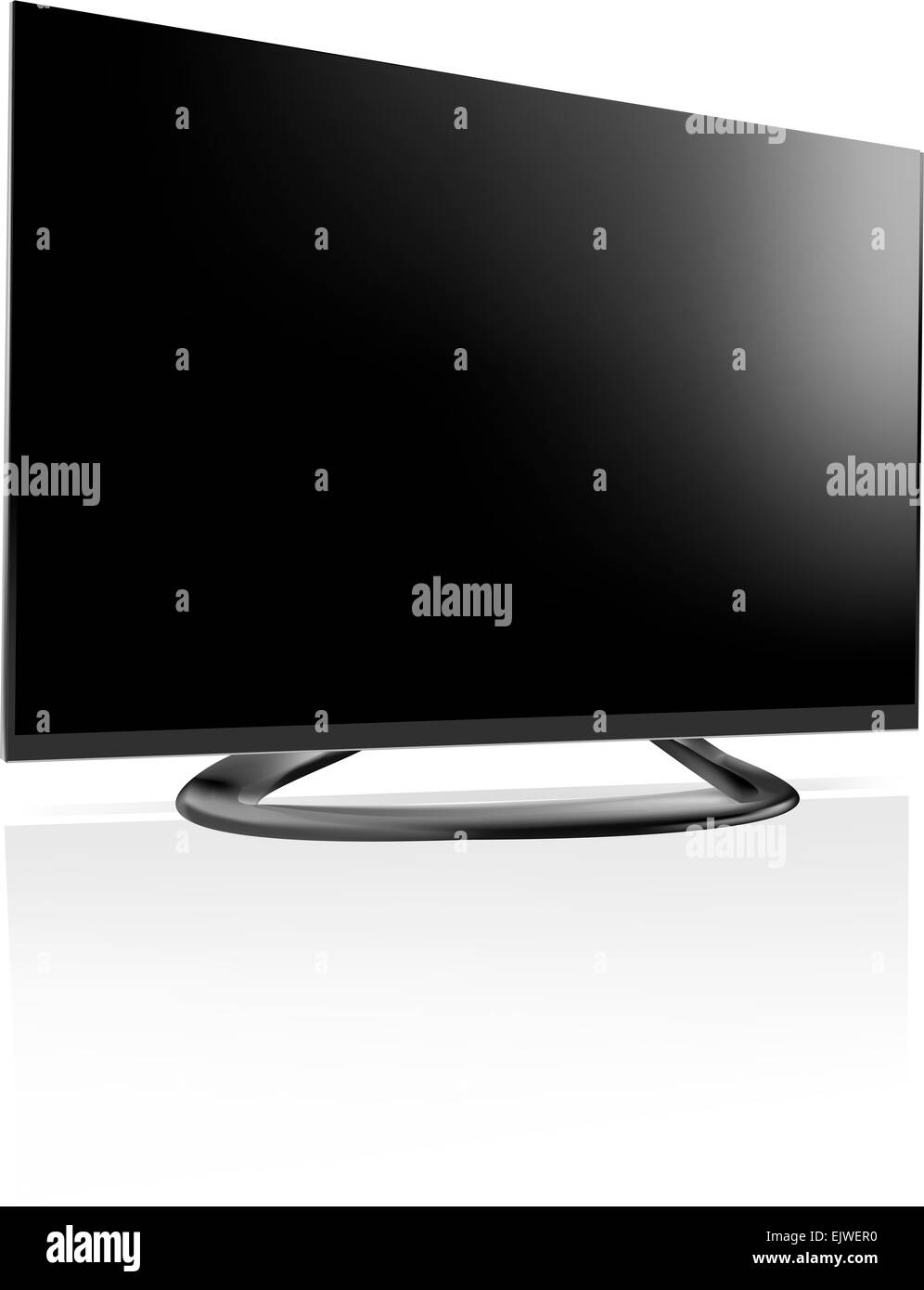 TV a schermo piatto LCD, plasma illustrazione realistica Foto Stock