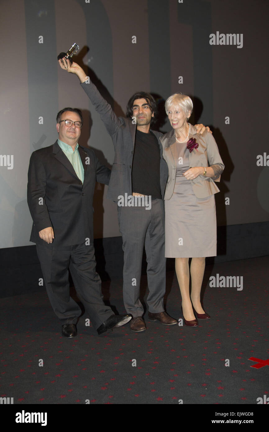 Filmfest Hamburg 2014 - Presentazione del 'Douglas Sirk Award" presso il CinemaxX movie theater dotato: Albert Wiederspiel,Fatih Akin,Barbara Kisseler dove: Amburgo, Germania Quando: 27 Set 2014 Foto Stock