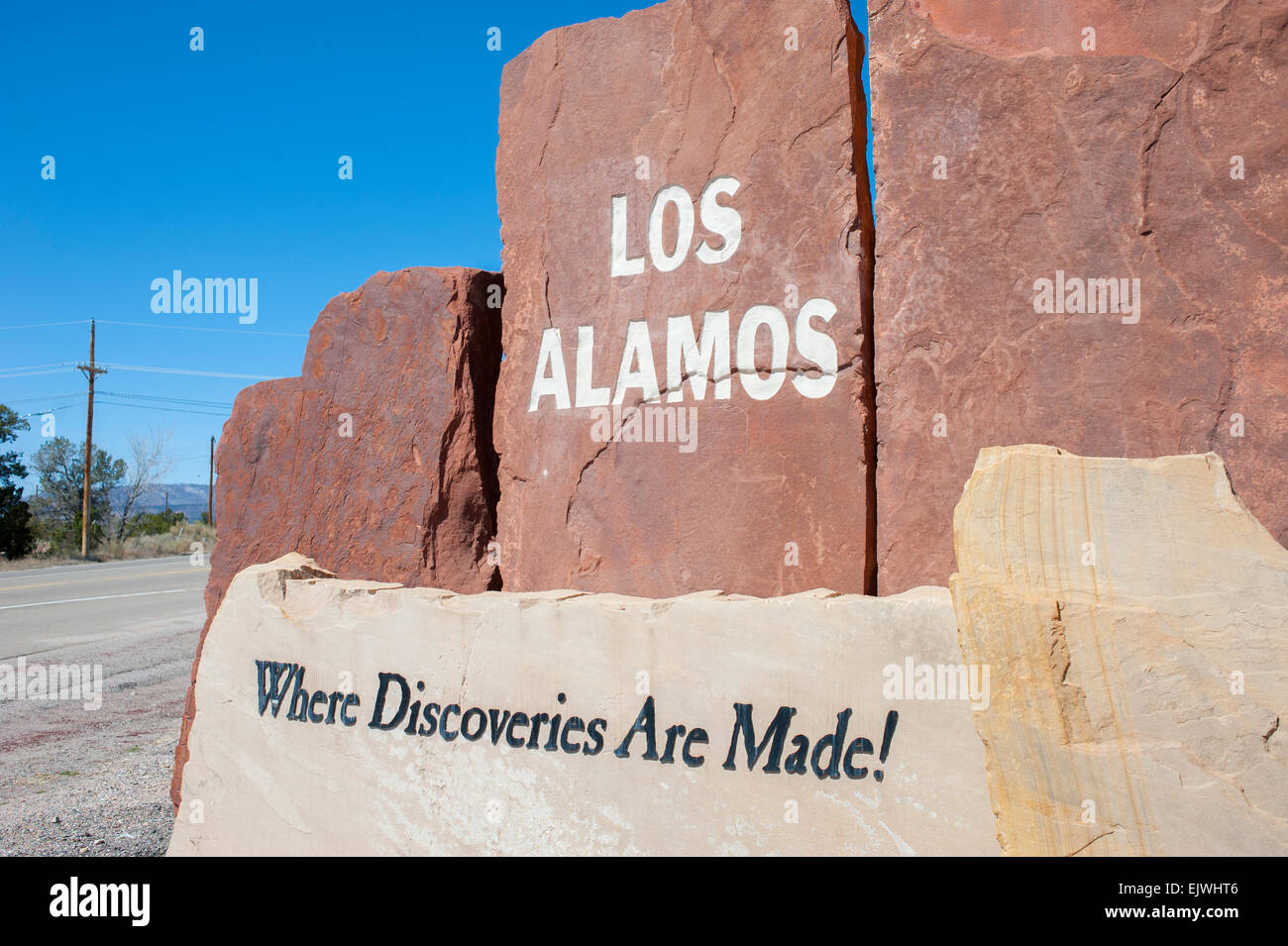 Stati Uniti d'America New Mexico NM Los Alamos home al Los Alamos National Laboratory, creato il progetto Manhattan e bombe atomiche Foto Stock
