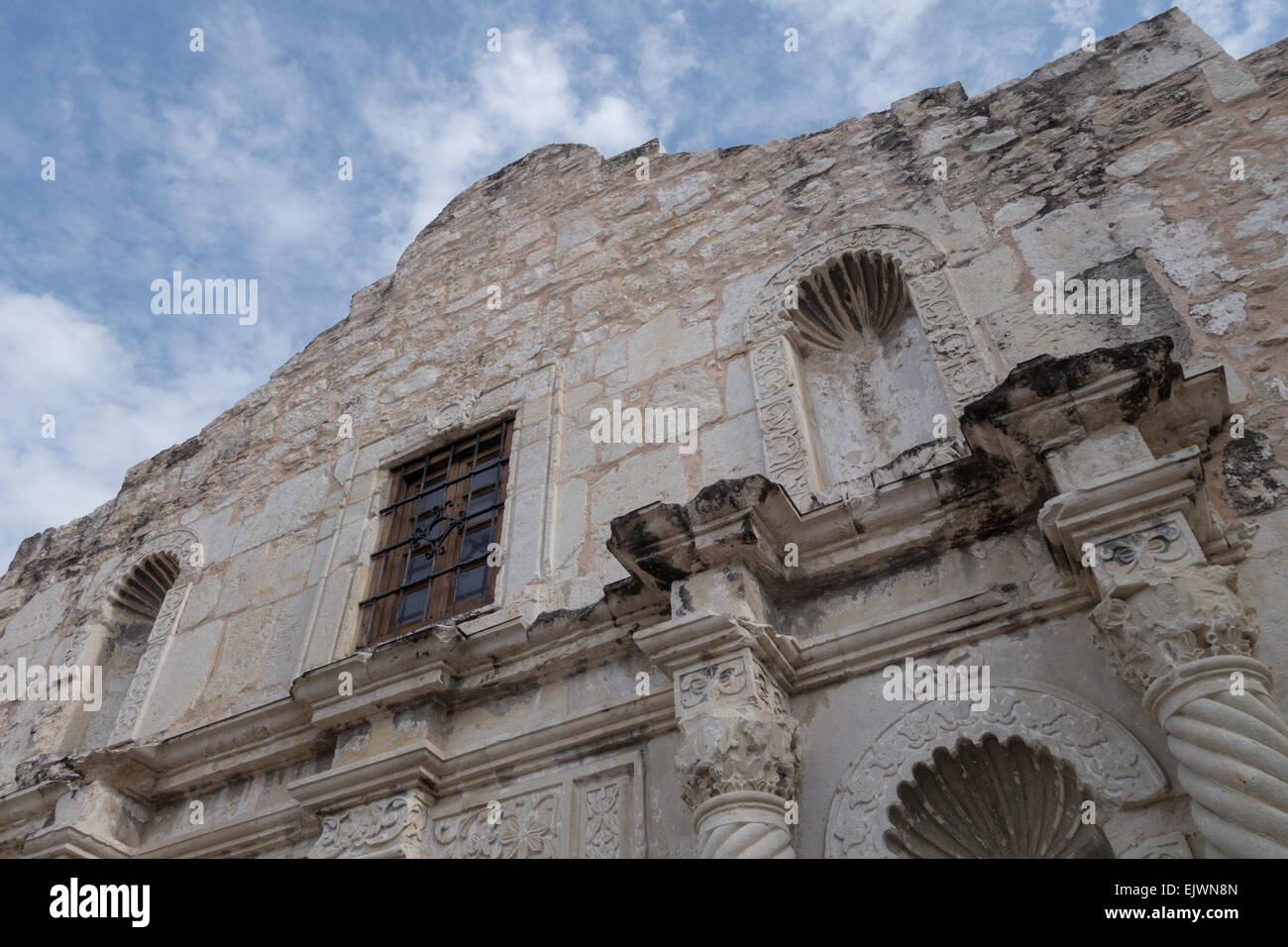 La missione di Alamo in San Antonio, comunemente chiamato Alamo, è il sito di battaglia nel 1836 Foto Stock