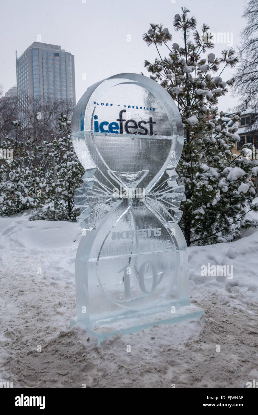 Toronto icefest scultura di ghiaccio Foto Stock