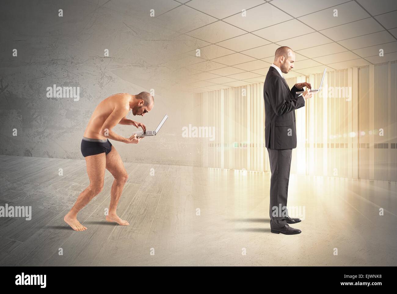 Evoluzione di imprenditore Foto Stock