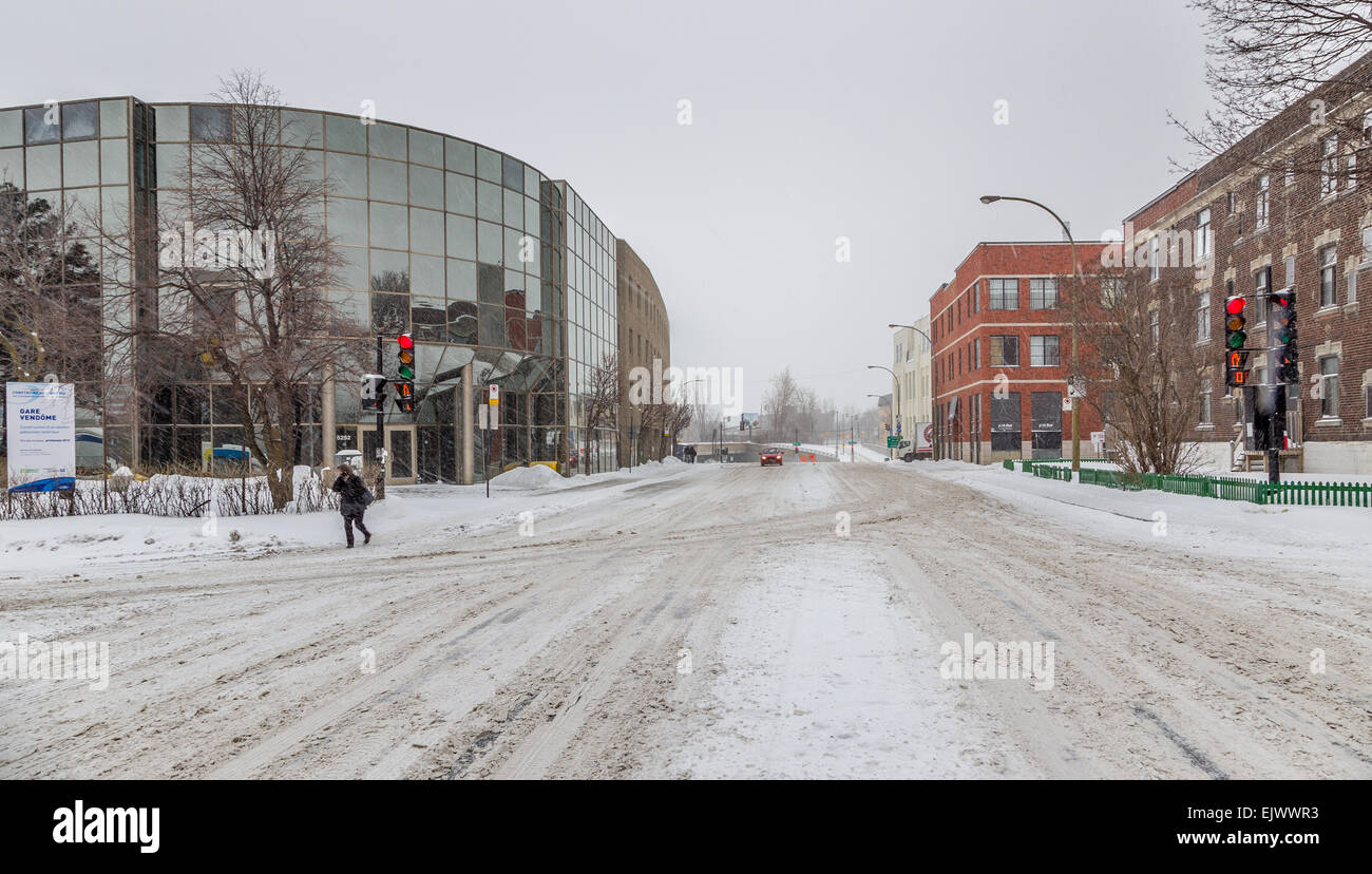 Inverno e neve in Montreal, Canada Foto Stock