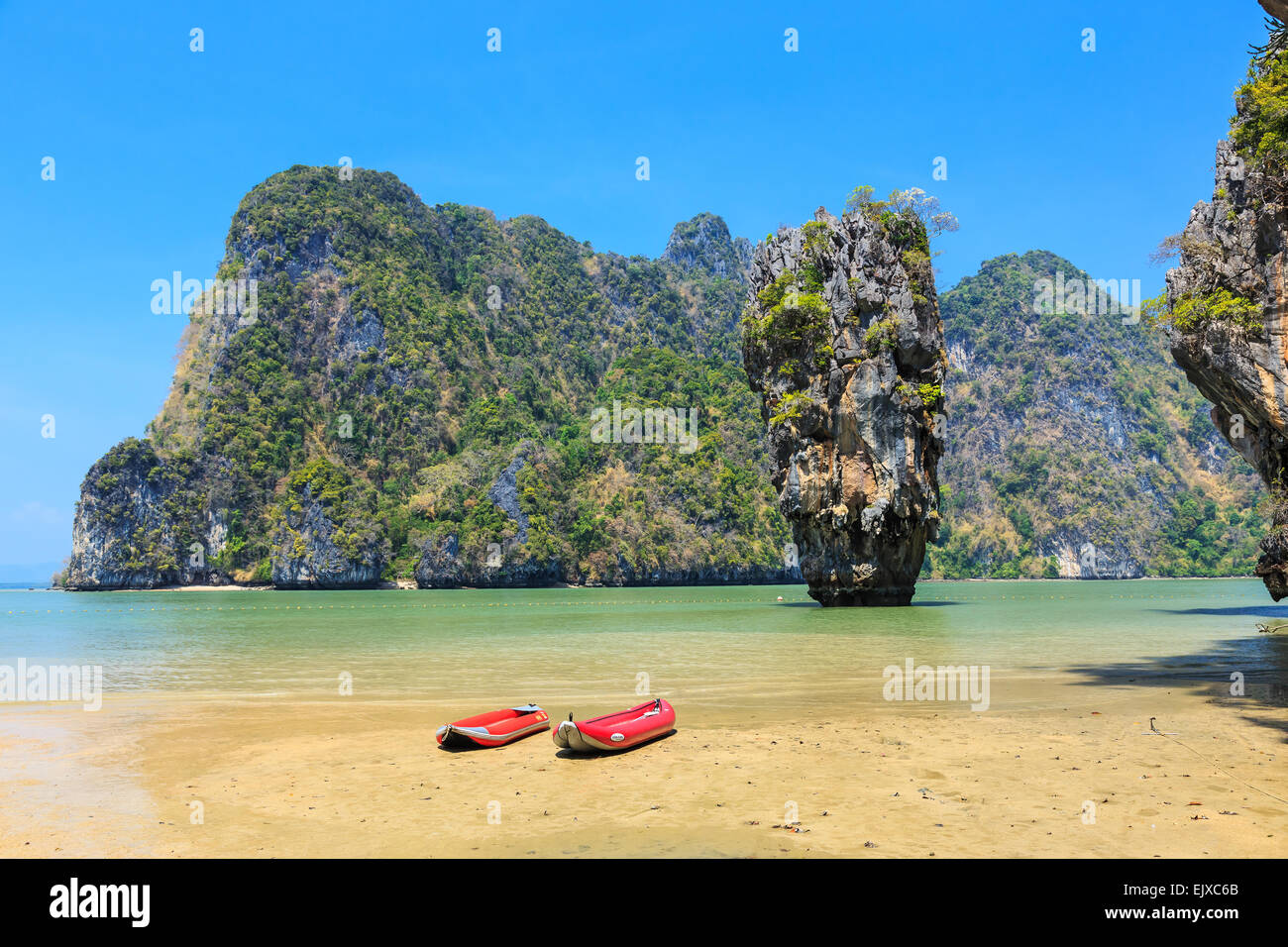 Isola di James Bond. Phangnga Bay, Thailandia Foto Stock