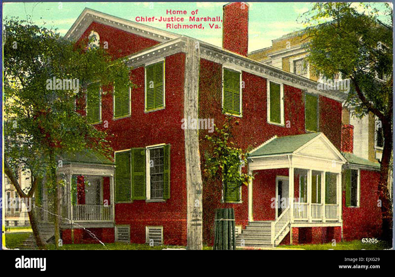 Home del Chief Justice Marshall, Richmond, VA Foto Stock
