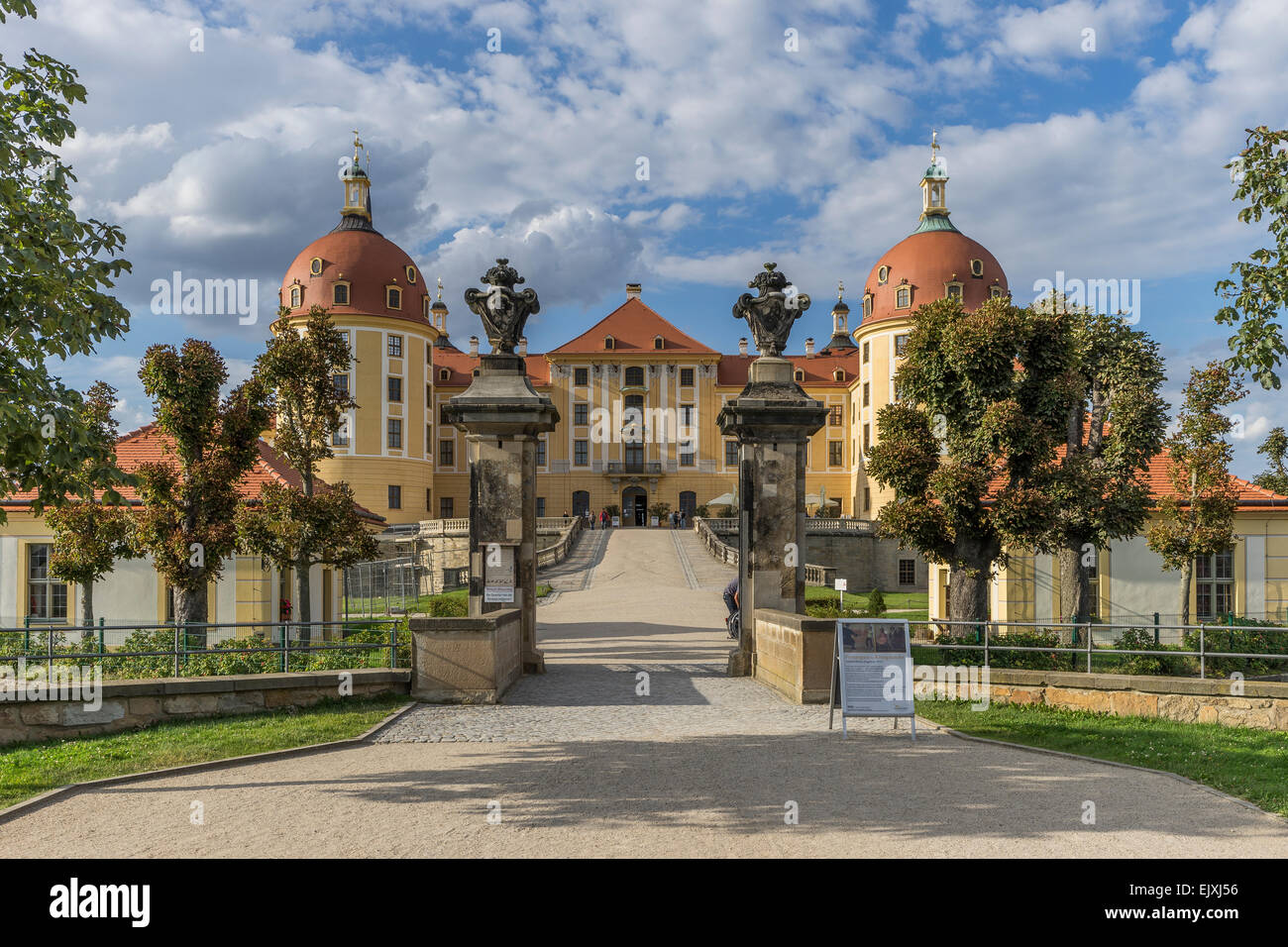 In Germania, in Sassonia, Moritzburg, portale del castello di Moritzburg Foto Stock