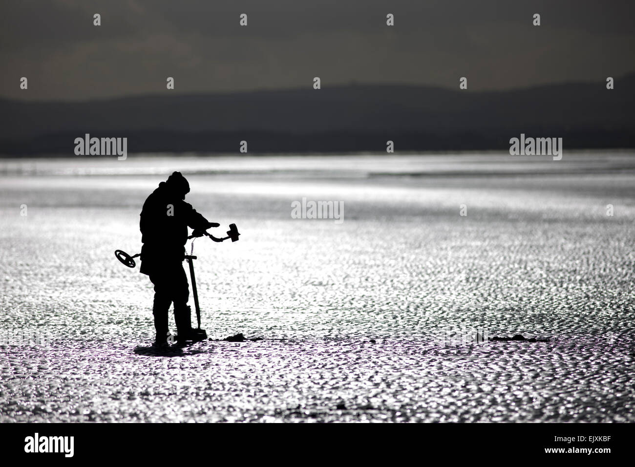 Spiaggia dalla pettinatrice a Berrow. Foto Stock