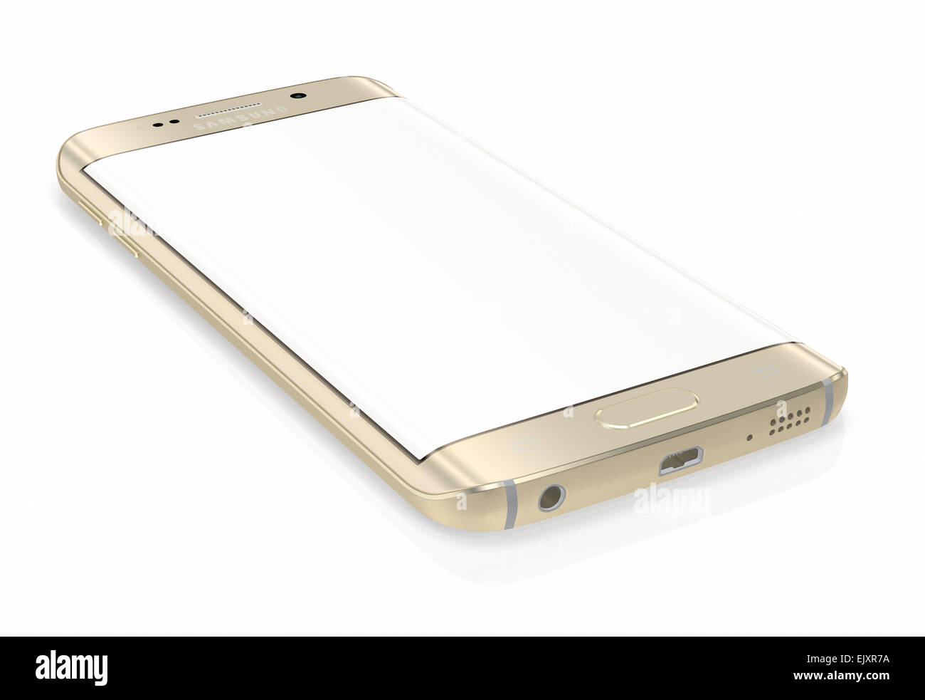 Samsung Galaxy S6 Bordo è il primo dispositivo con doppio vetro curvo display Foto Stock