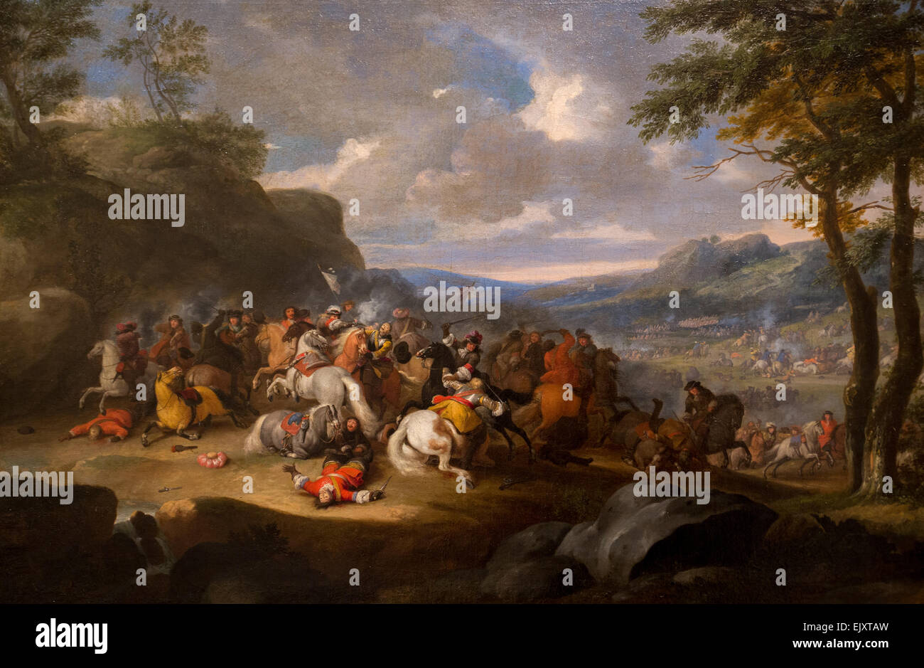 ActiveMuseum 0006021.jpg / Carica di cavalleria (secondo) Jan Van Huchtenburgh 05/12/2013 - / xvii secolo Collezione / Museo attivo Foto Stock