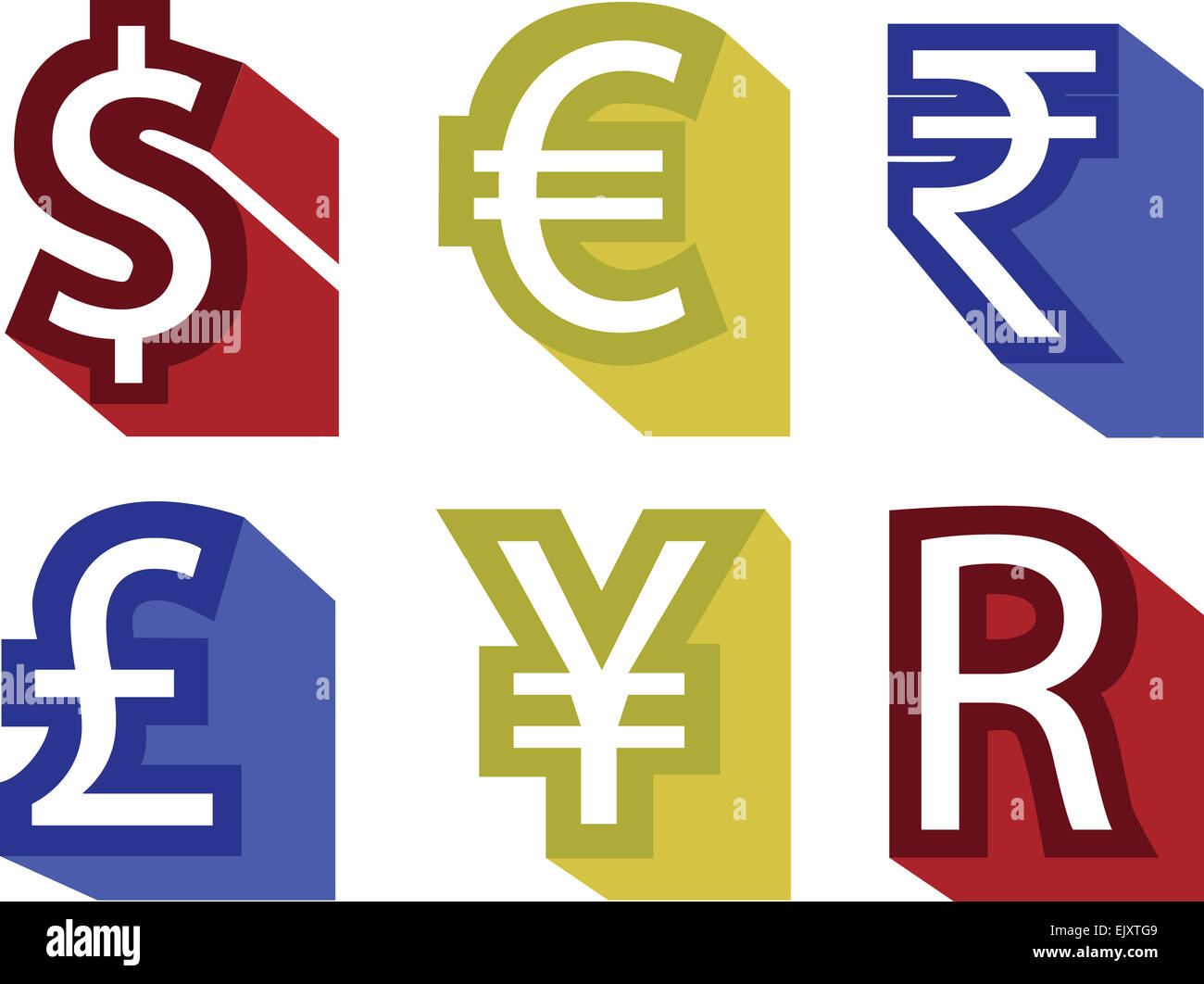 Icona valuta vector illustrator Foto Stock