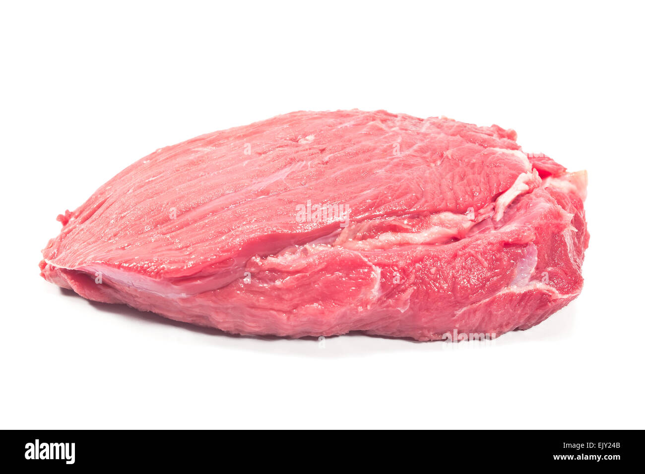 Materie di carni bovine isolato su bianco Foto Stock