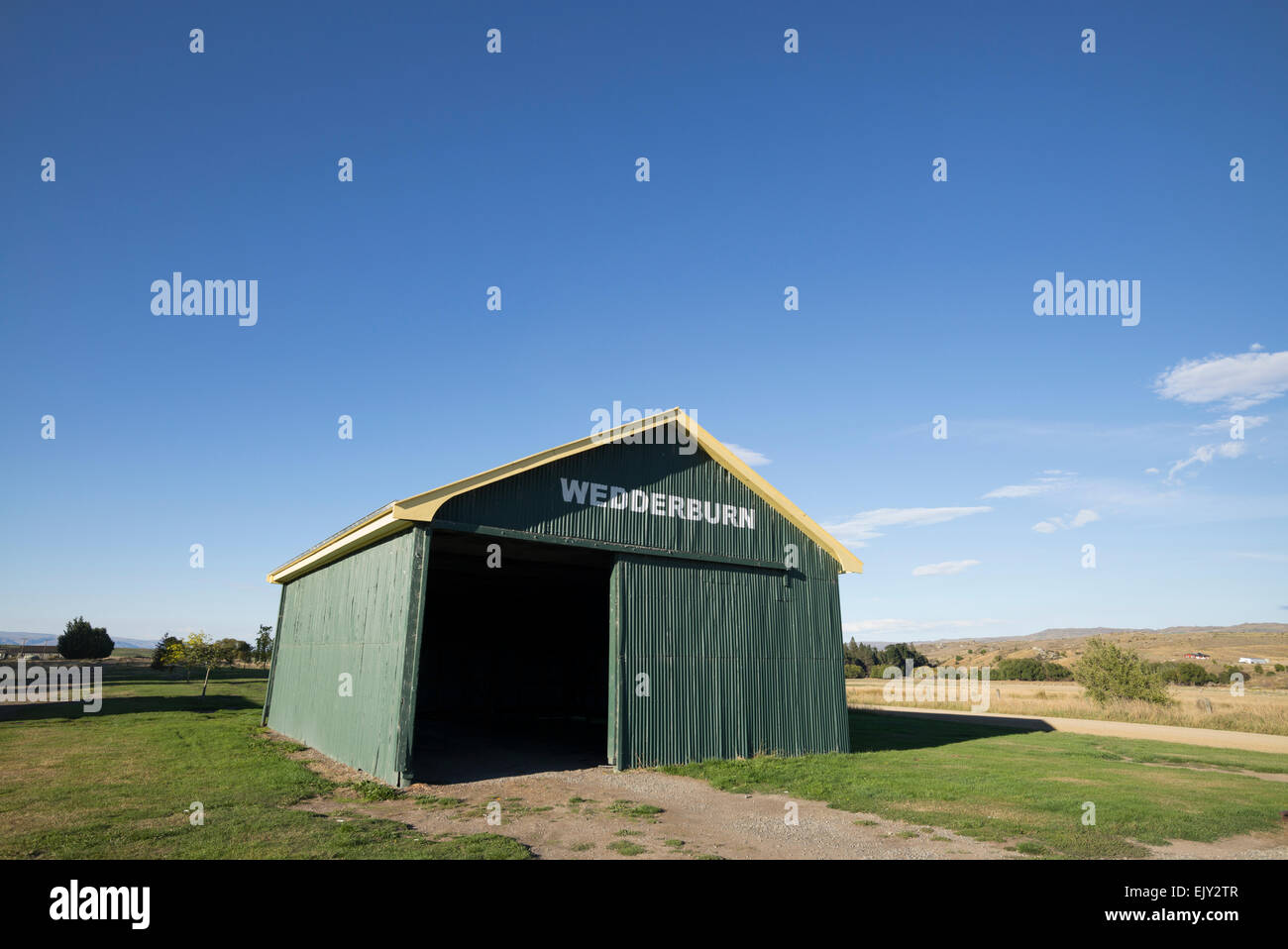 Wedderburn Granaio, regione di Otago, South Island, in Nuova Zelanda. Foto Stock