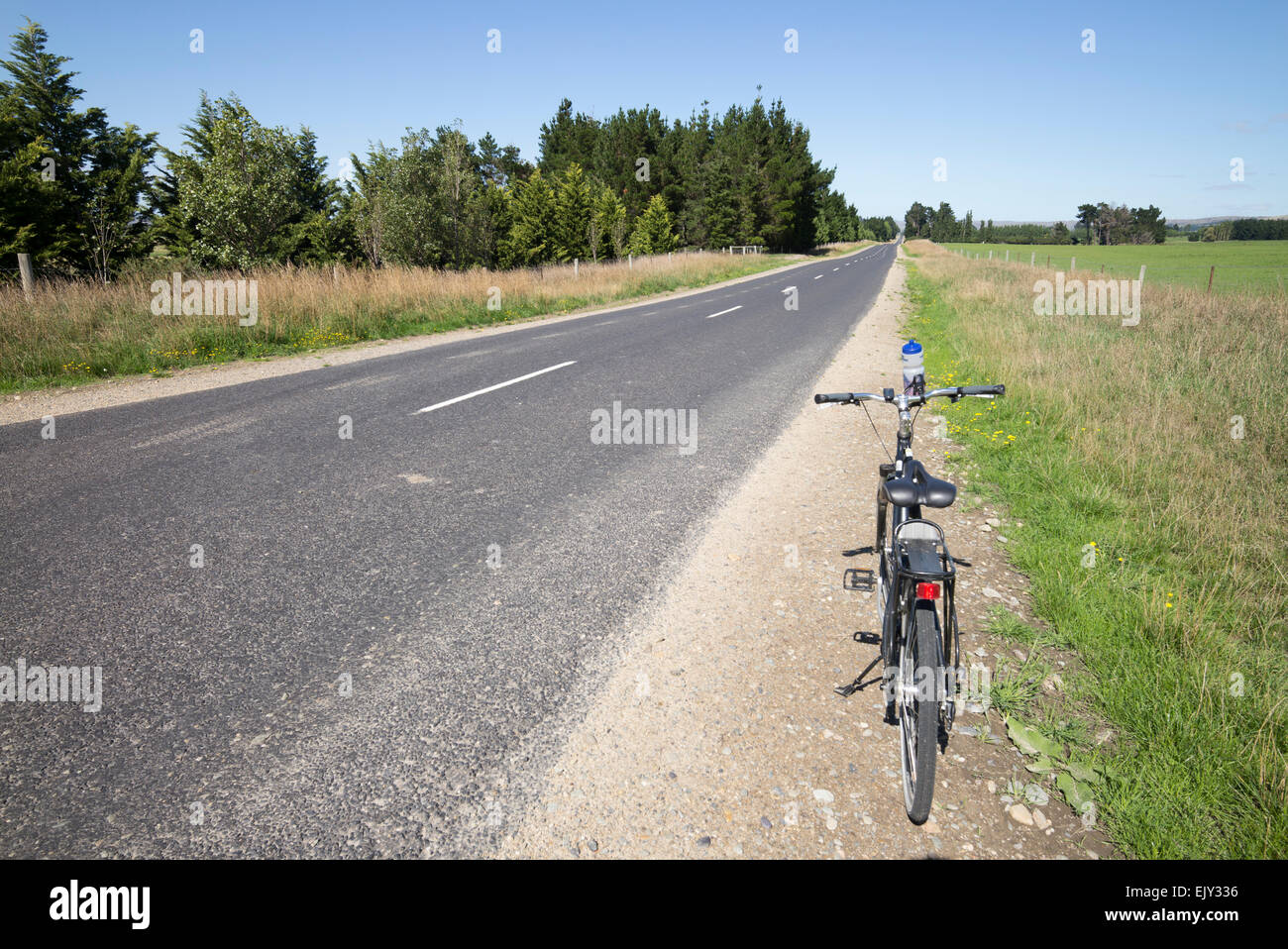 Escursioni in bicicletta intorno Middlemarch, regione di Otago, South Island, in Nuova Zelanda. Foto Stock