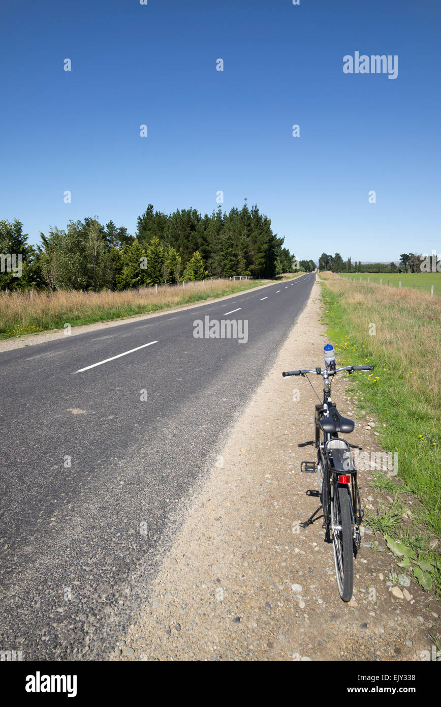 Escursioni in bicicletta intorno Middlemarch, regione di Otago, South Island, in Nuova Zelanda. Foto Stock