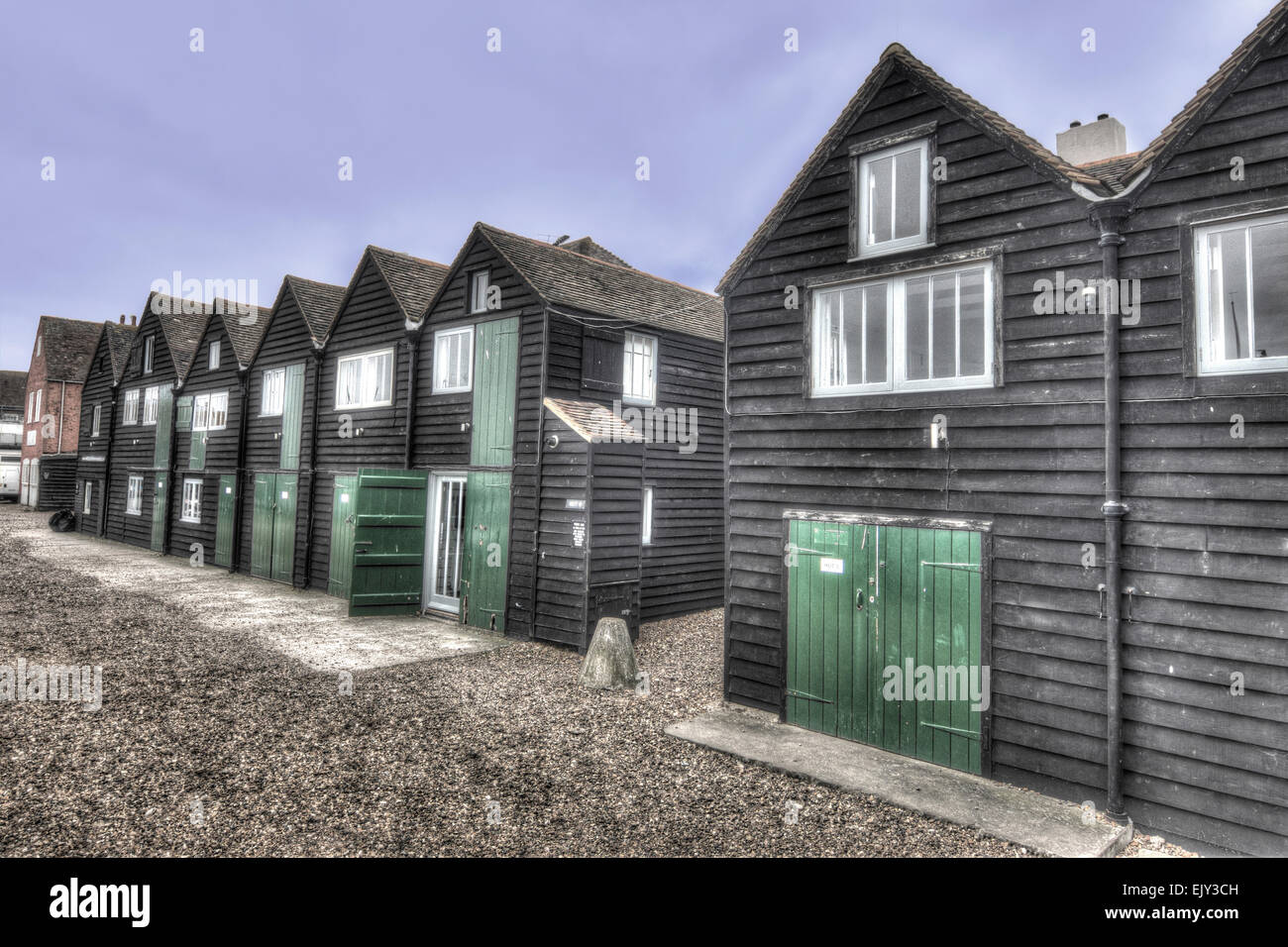 Fisherman's hut hotel a whitstable kent Foto Stock