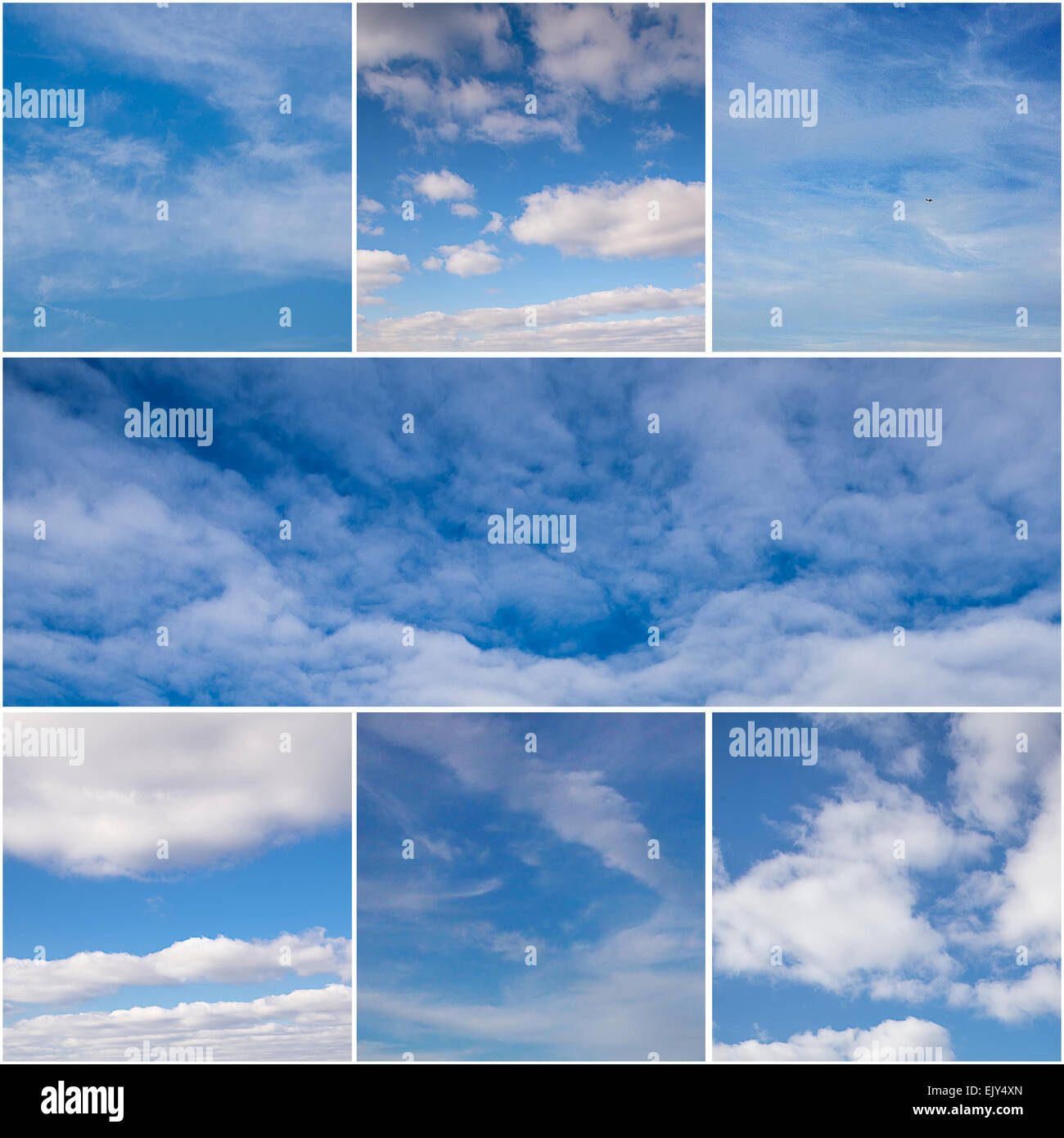 Collage del cielo Foto Stock