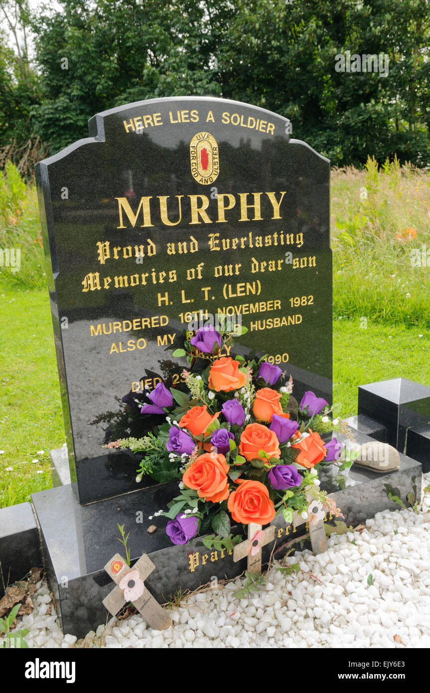 Tomba di Lennie Murphy, testa di Shankill macellerie, Foto Stock