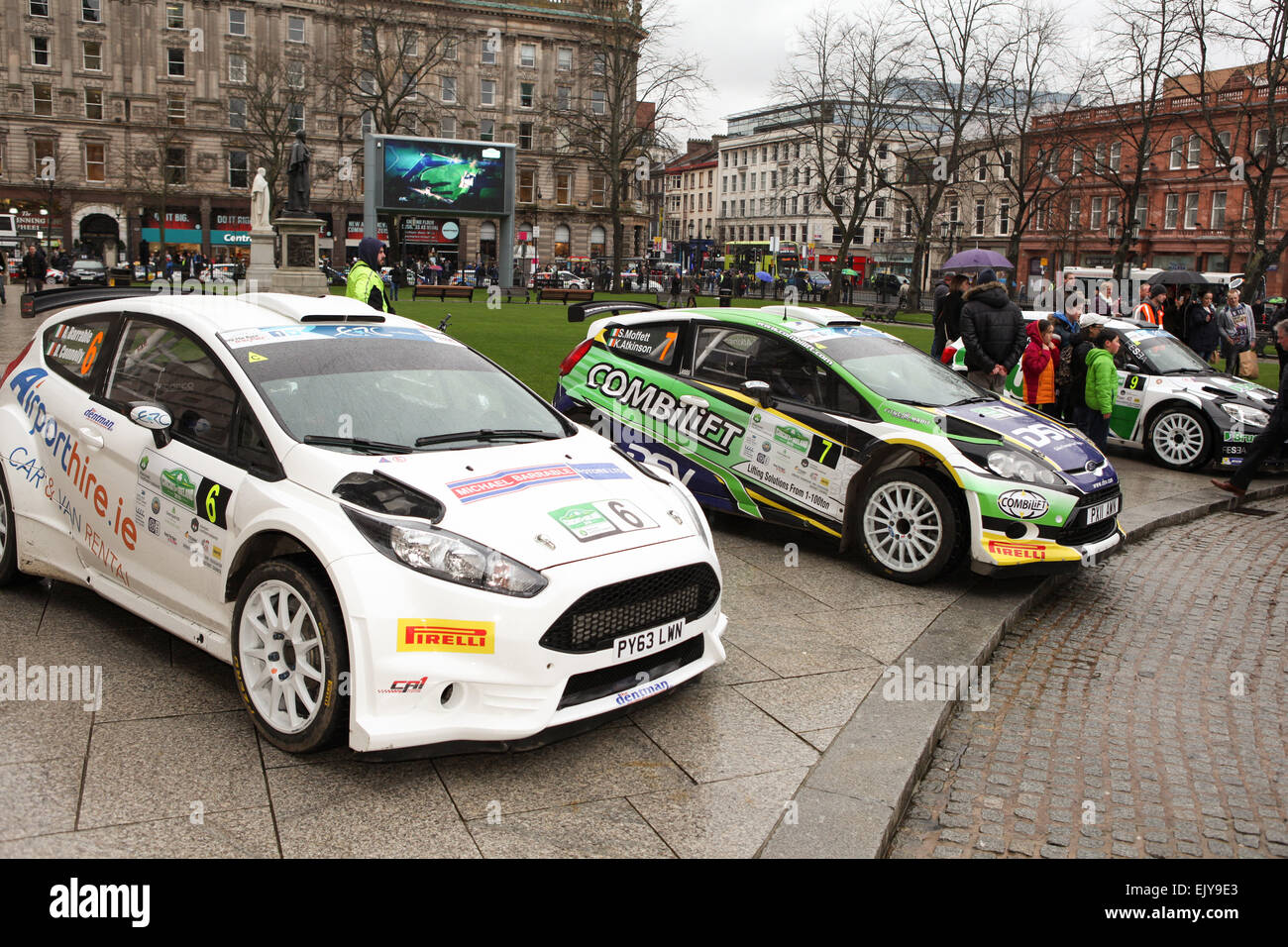 Belfast Regno Unito. 2 aprile 2015 circuito dell Irlanda rally di Belfast. Credito: Bonzo Alamy/Live News Foto Stock