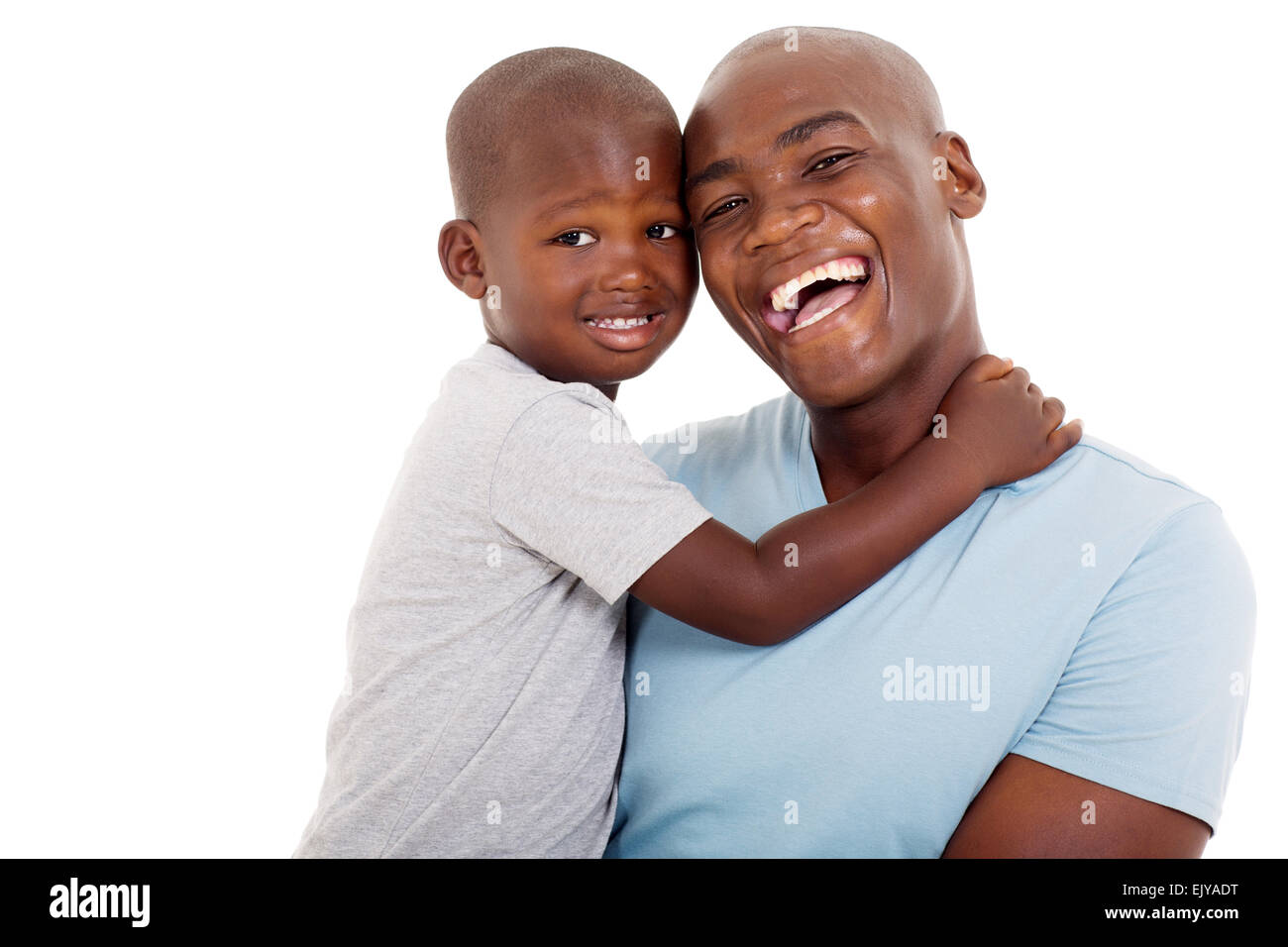 Close up ritratto di giovane americano africano padre e figlio Foto Stock