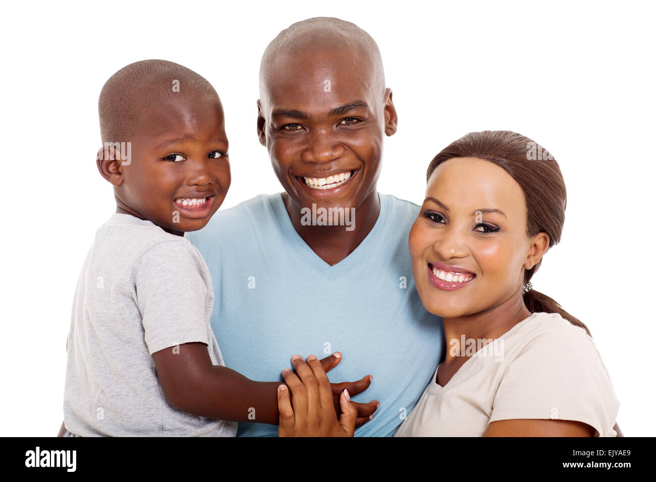 Close up ritratto di felice Afro American family Foto Stock