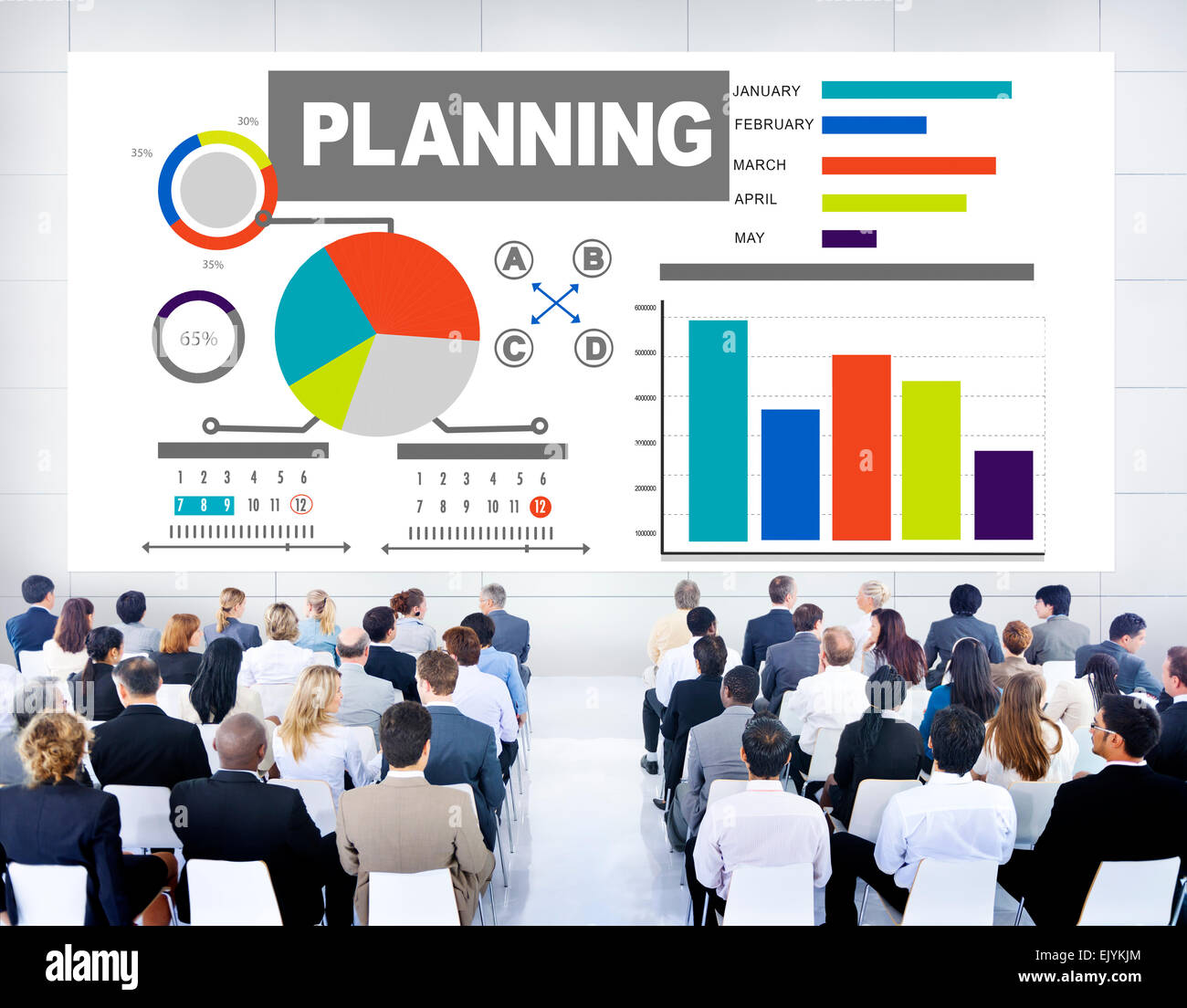 La gente di affari strategia di pianificazione seminario di informazione Concept Foto Stock